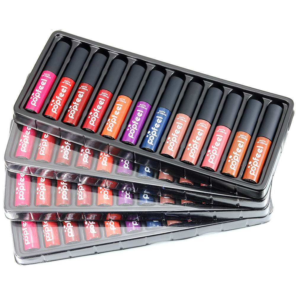 12-Color Lip Gloss Set – Vibrant Long-Lasting Shades for Every Look