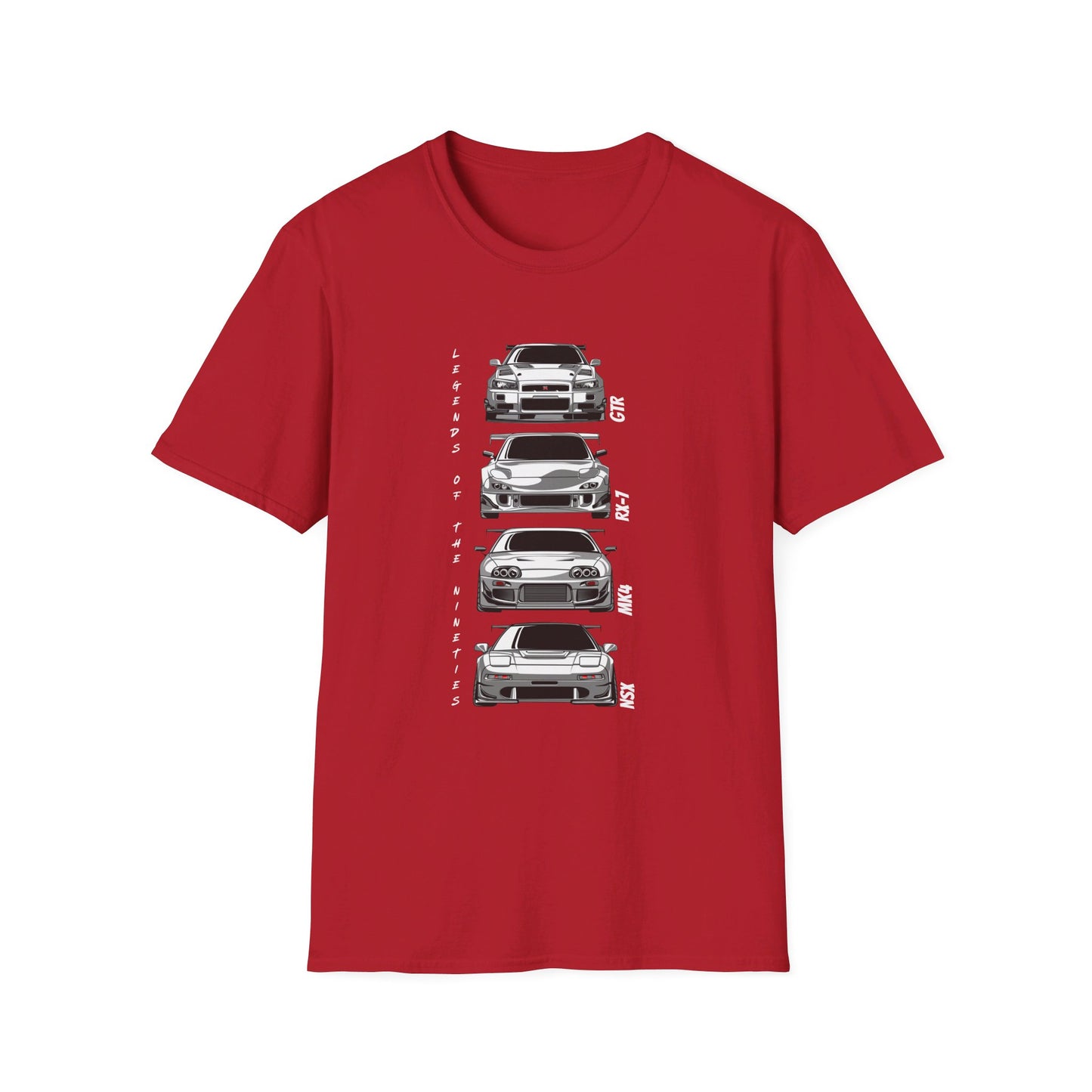 Legends of the Nineties T-Shirt – Nissan GT-R, Mazda RX-7, Acura NSX, Toyota Supra