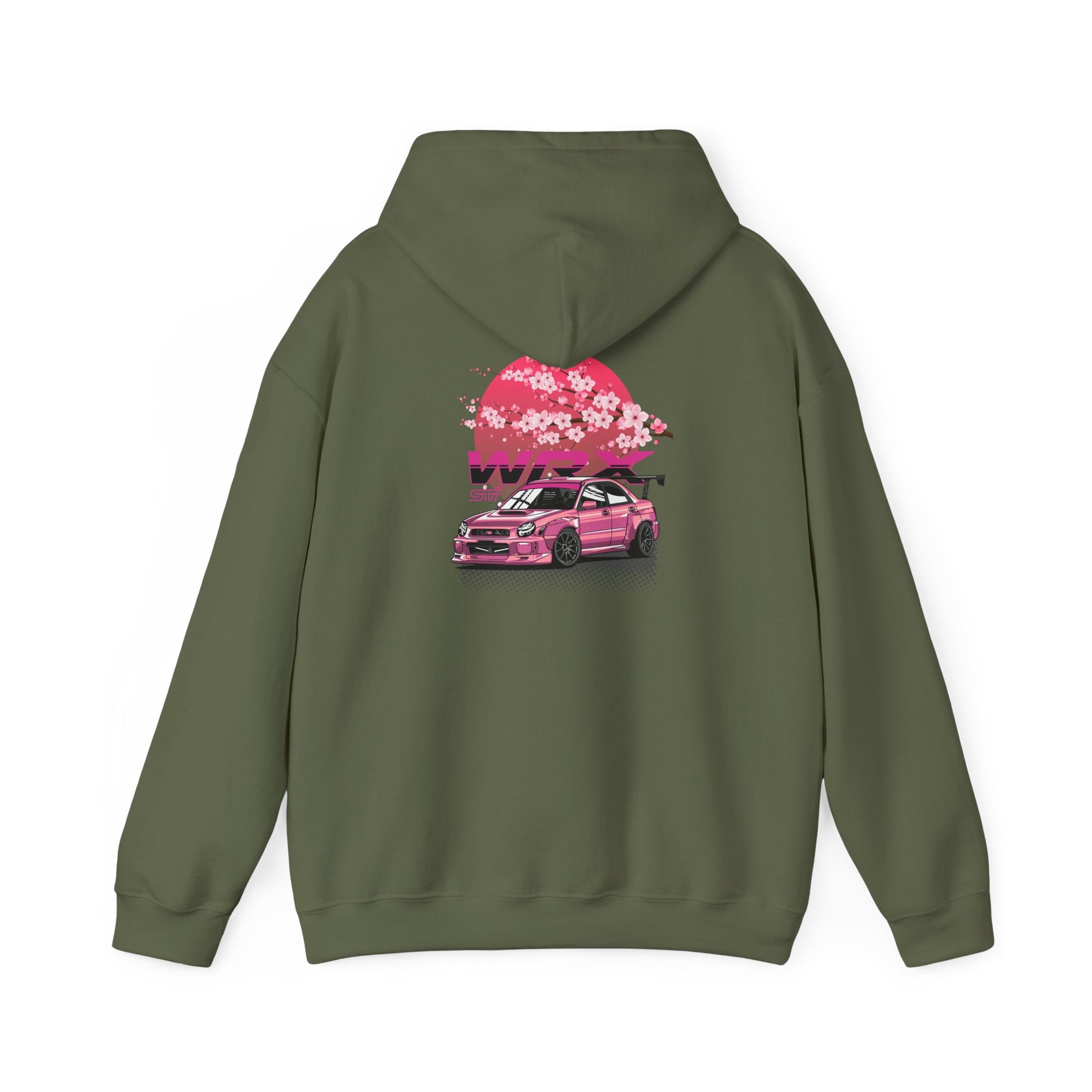 Subaru WRX STI Sakura Hoodie | JDM Cherry Blossom Drift Hoodie | Turbo Boxer Engine Pullover | Street Racer Gift