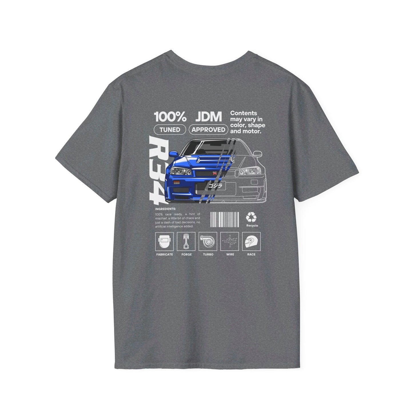 JDM Approved Nissan R34 Package T-Shirt – Reign Supreme with the Iconic GT-R