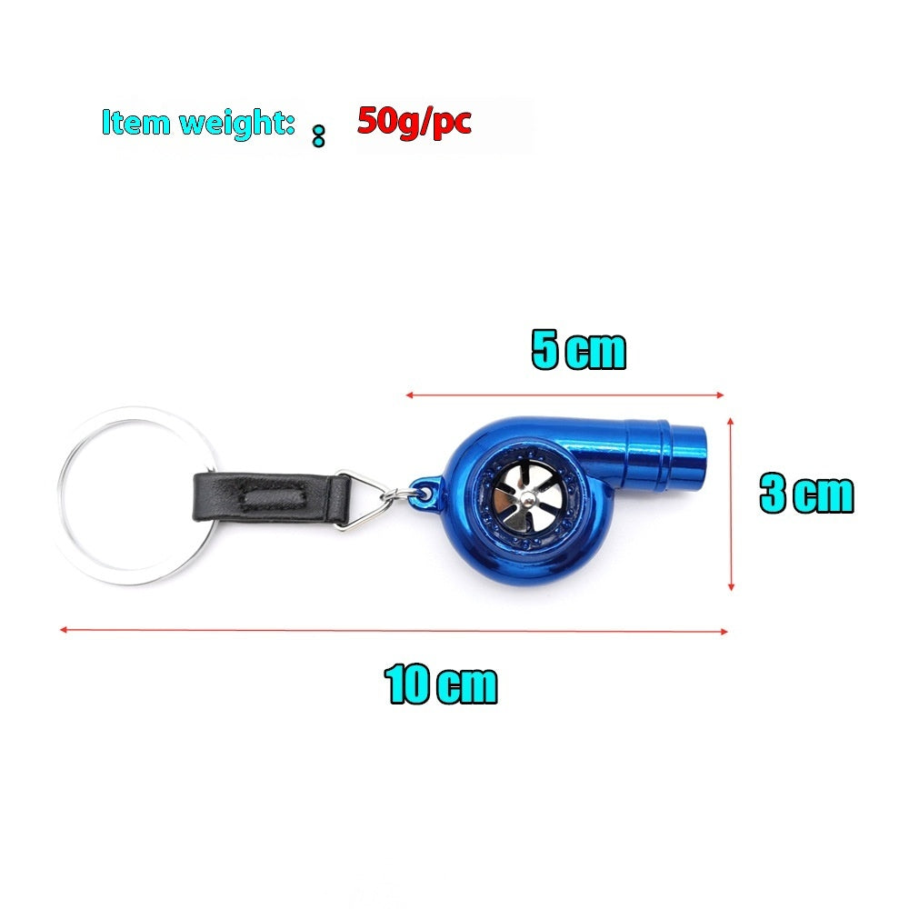 Turbo Whistle Keychain – Alloy Metal Simulation Turbo Model for Car Enthusiasts (1pc)