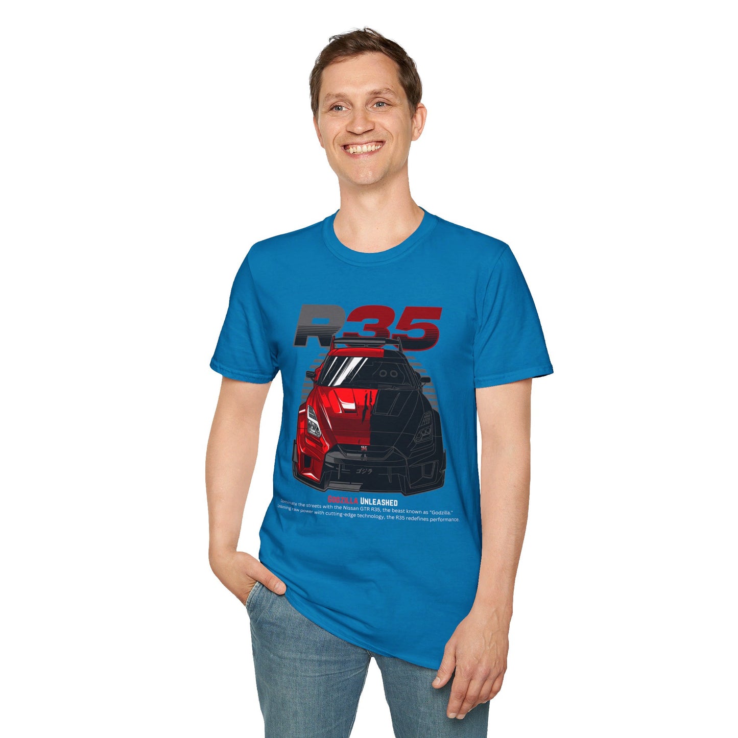 Godzilla Unleashed GT-R R35 T-Shirt – Dominate with the Legendary GT-R