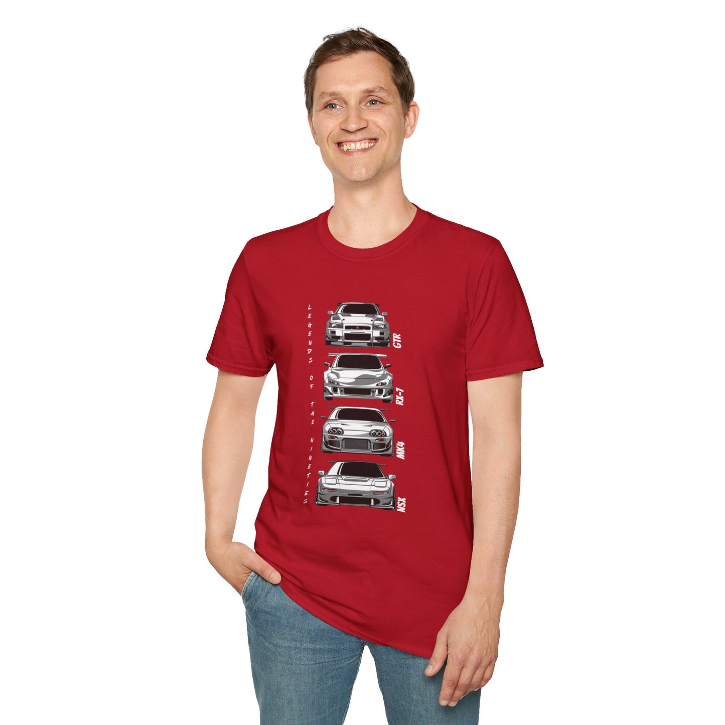 Legends of the Nineties T-Shirt – Nissan GT-R, Mazda RX-7, Acura NSX, Toyota Supra