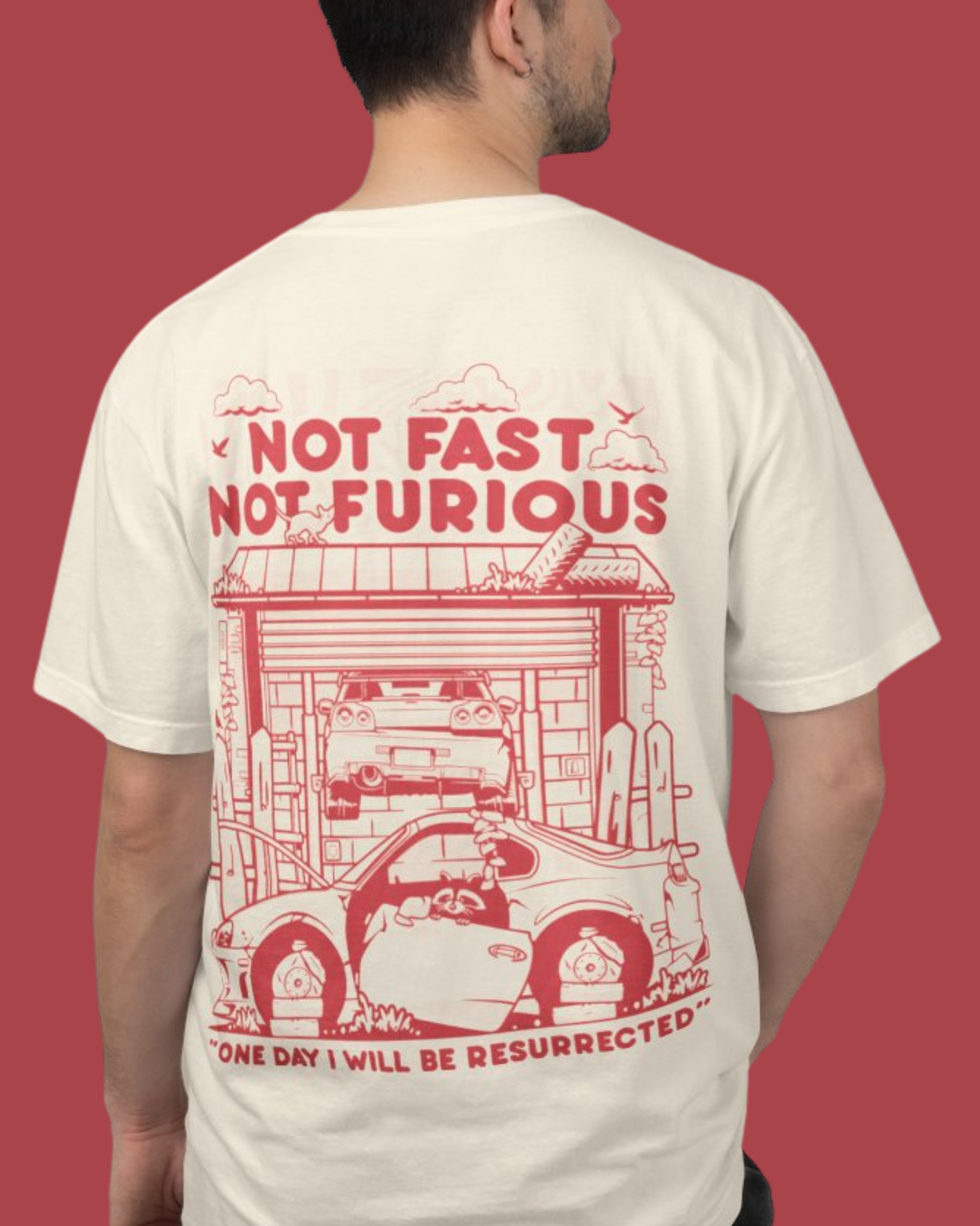 Not Fast Not Furious Tee | JDM Streetwear Project Car Garage Print Tuning Techniques