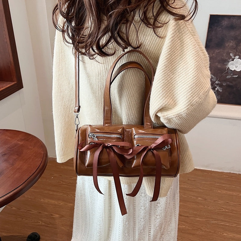 PU Leather Bow Crossbody Bag – Compact & Stylish Handbag for Women