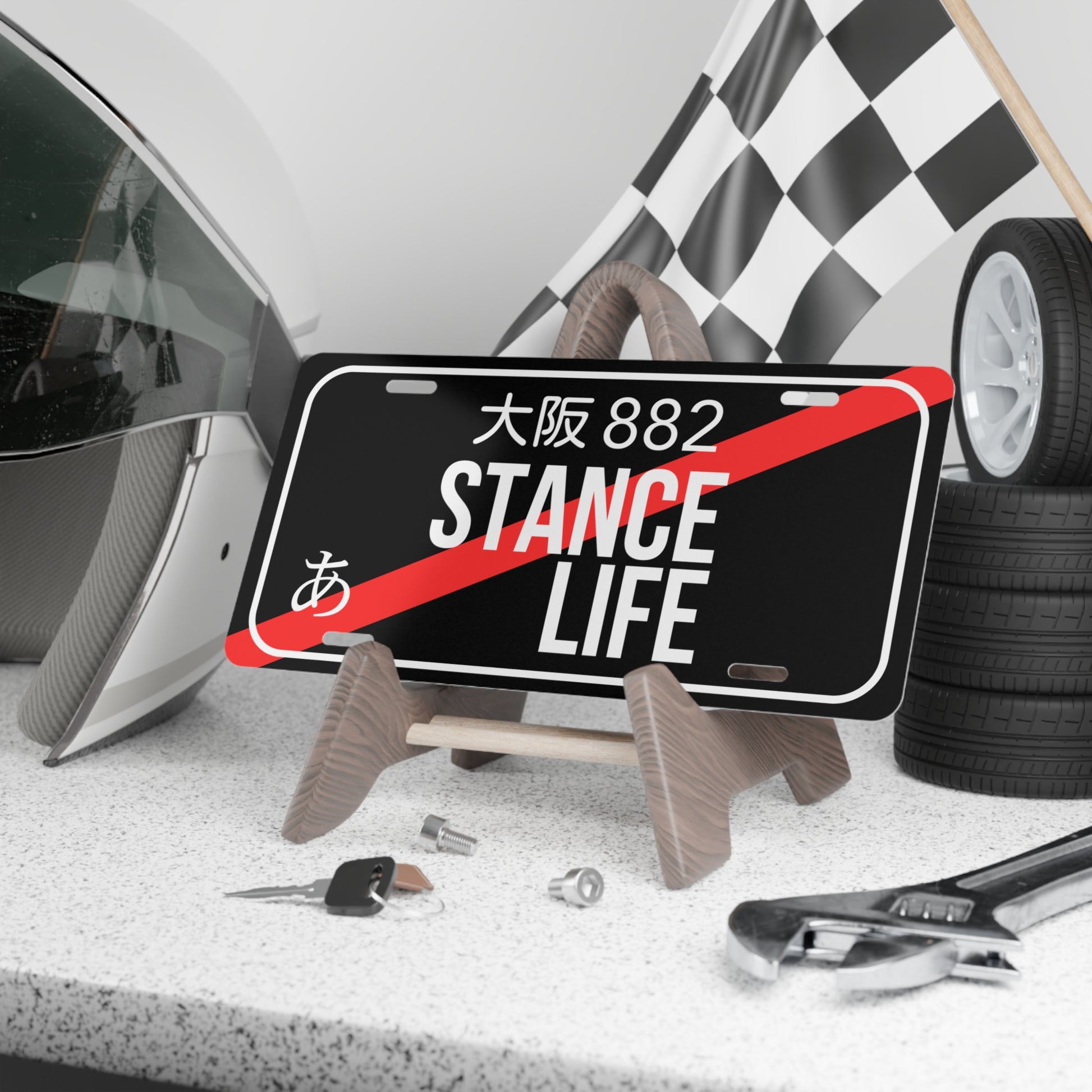Stance Life Aluminum Vanity Plate - JDM Japanese License Plate Style