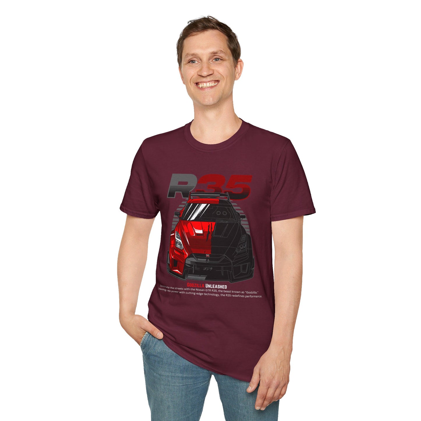 Godzilla Unleashed GT-R R35 T-Shirt – Dominate with the Legendary GT-R