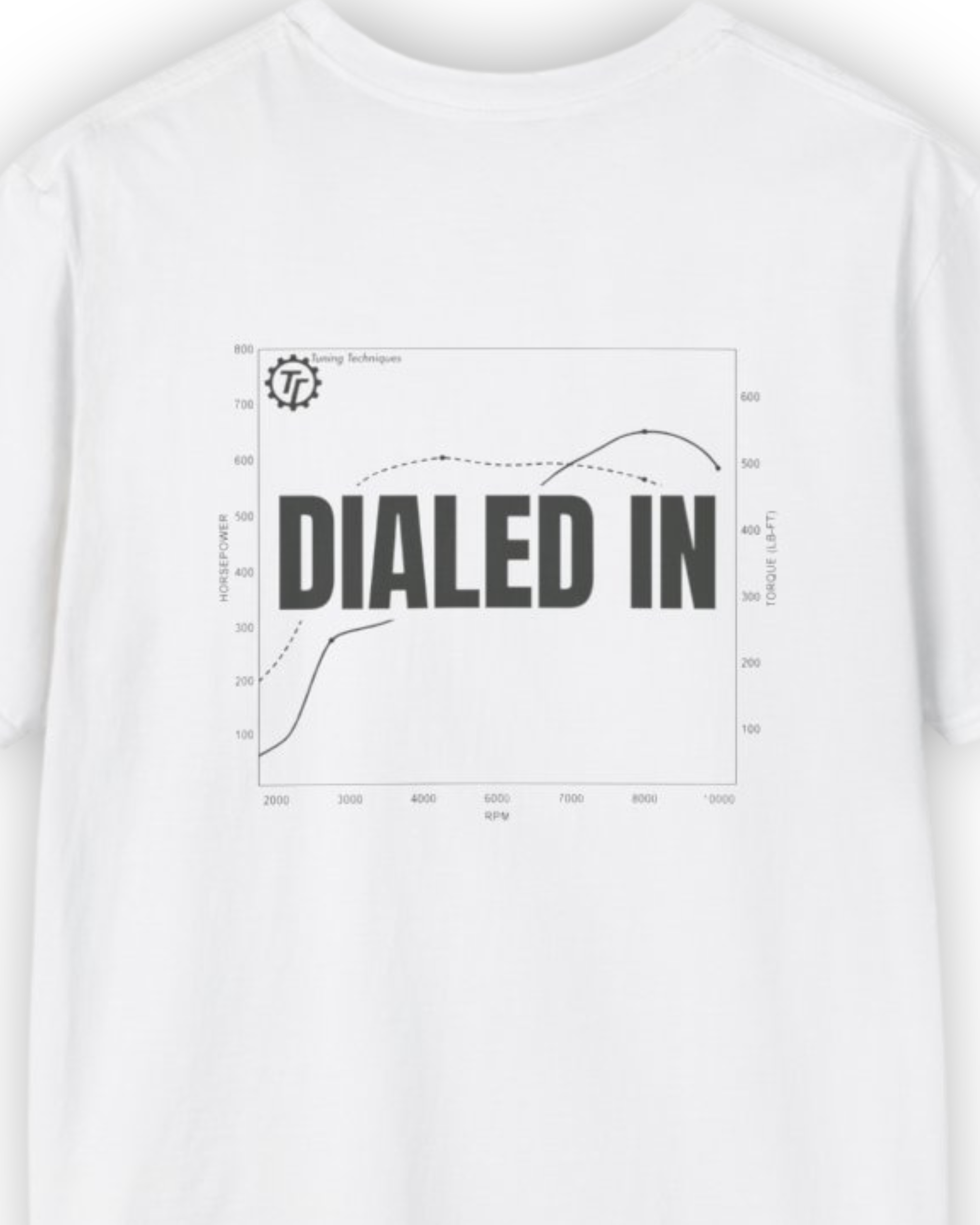 Dialed In Dyno Sheet Tee | Performance Tuning Streetwear Shirt Tuning Techniques