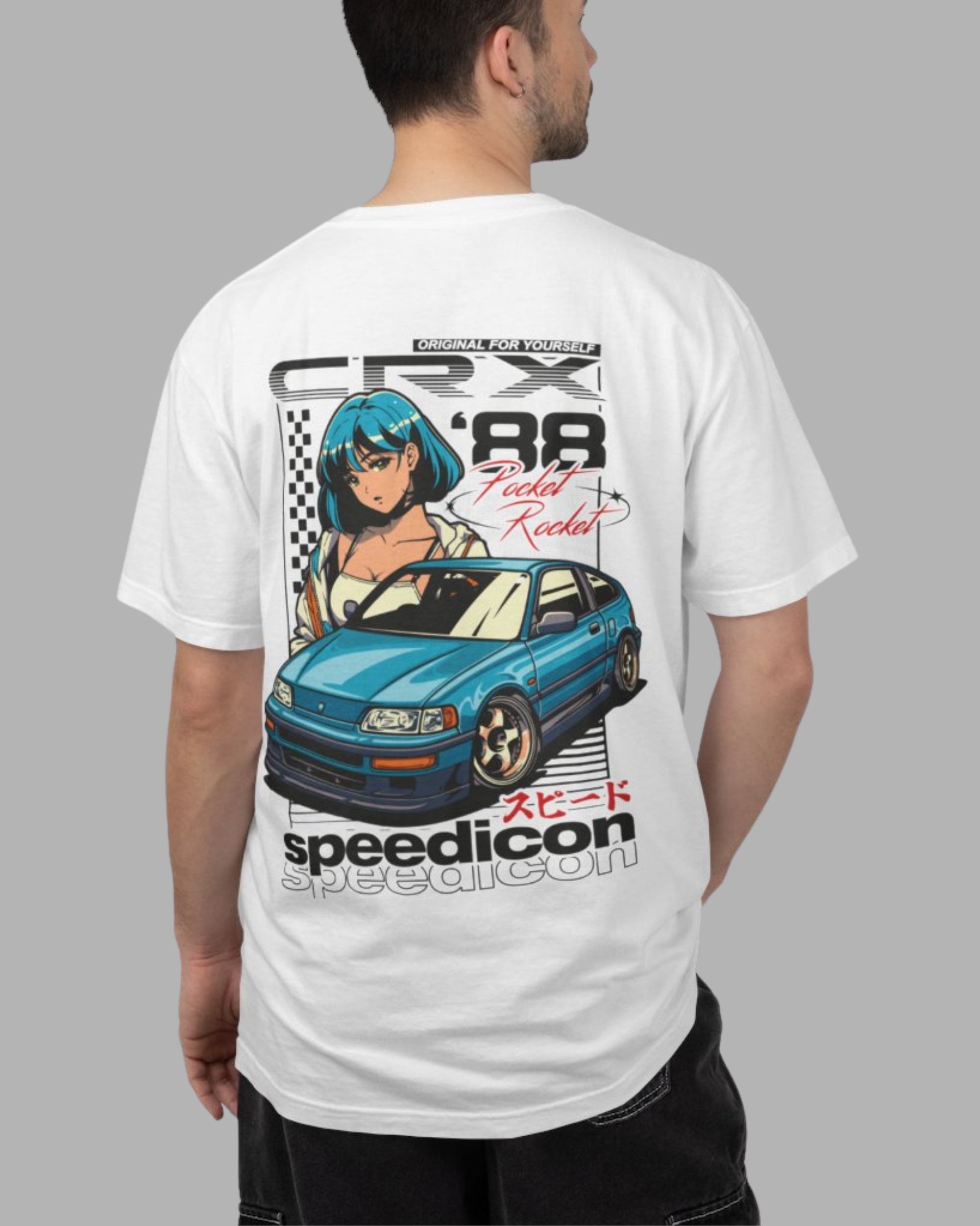Pocket Rocket Tee | JDM Streetwear Anime Hatchback Back Print Tuning Techniques