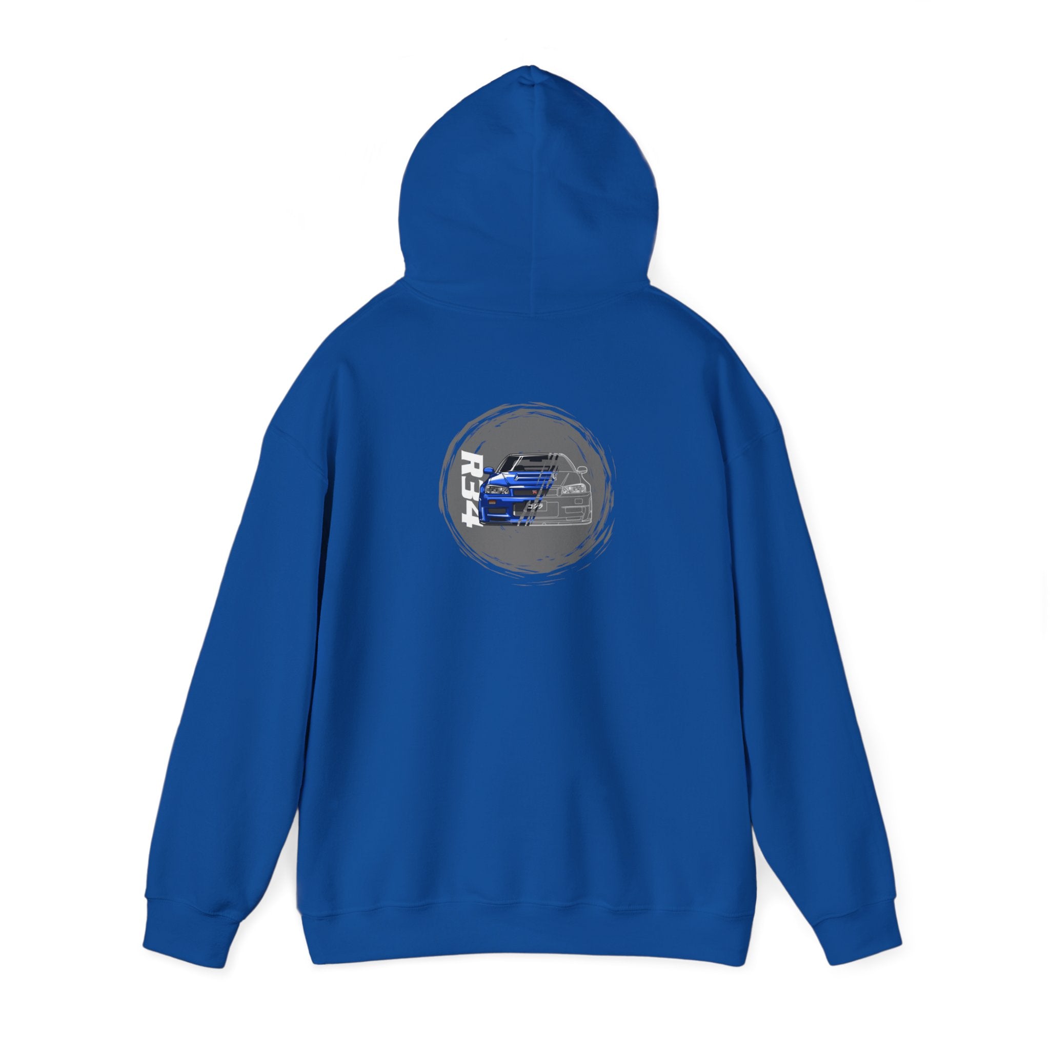 R34 GTR Hoodie with Japanese Circle Artwork