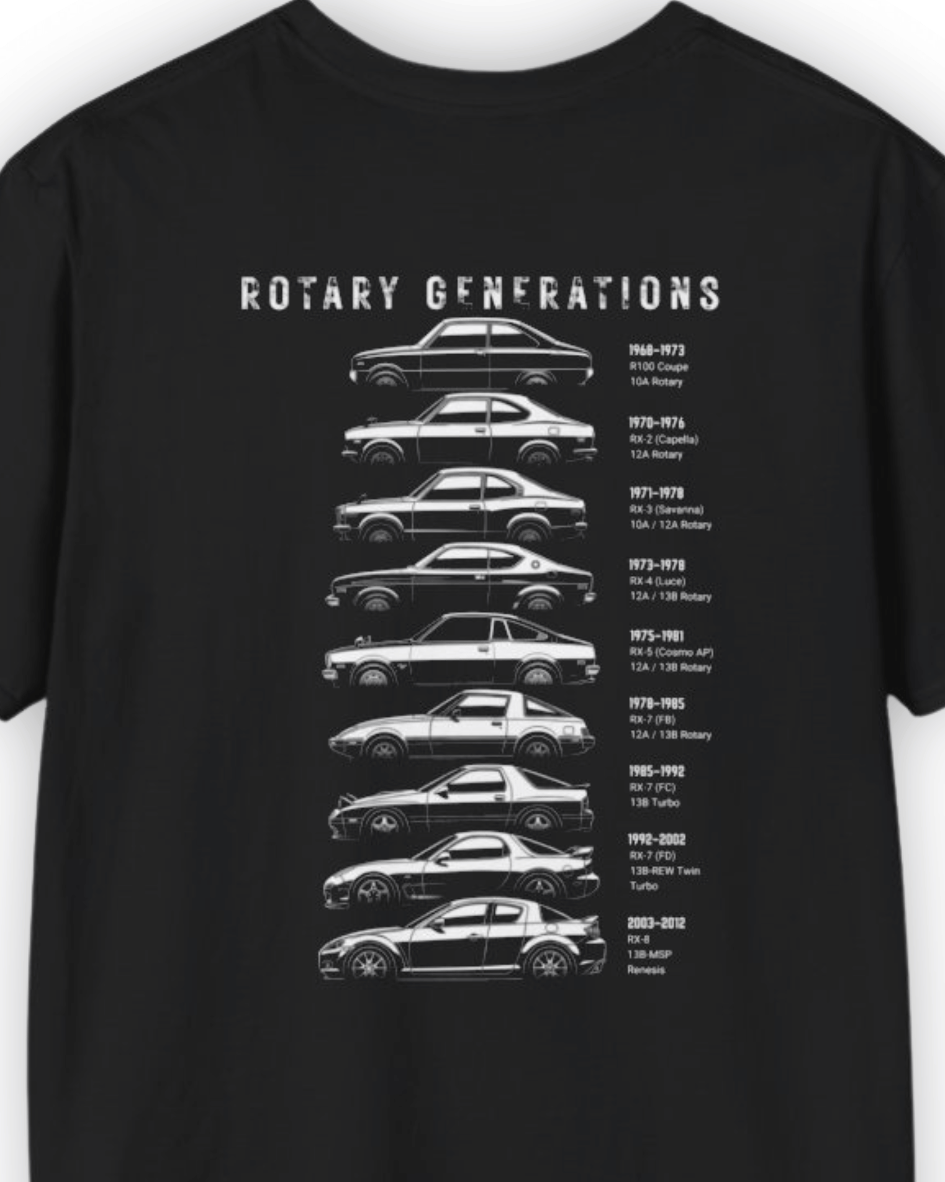 Rotary Generations Tee Vol. 1 | Evolution of Rotary Power Streetwear Shirt Tuning Techniques