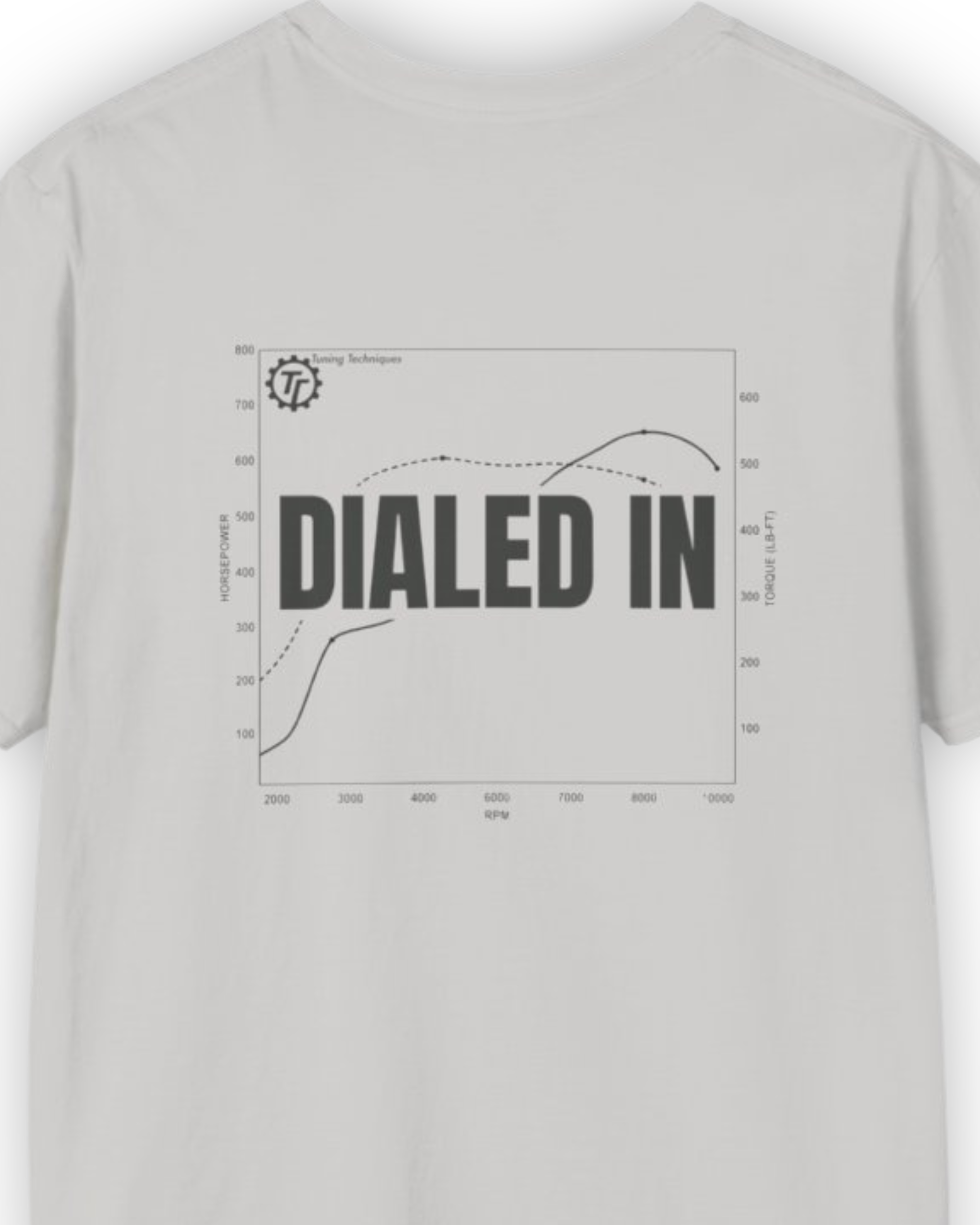 Dialed In Dyno Sheet Tee | Performance Tuning Streetwear Shirt Tuning Techniques