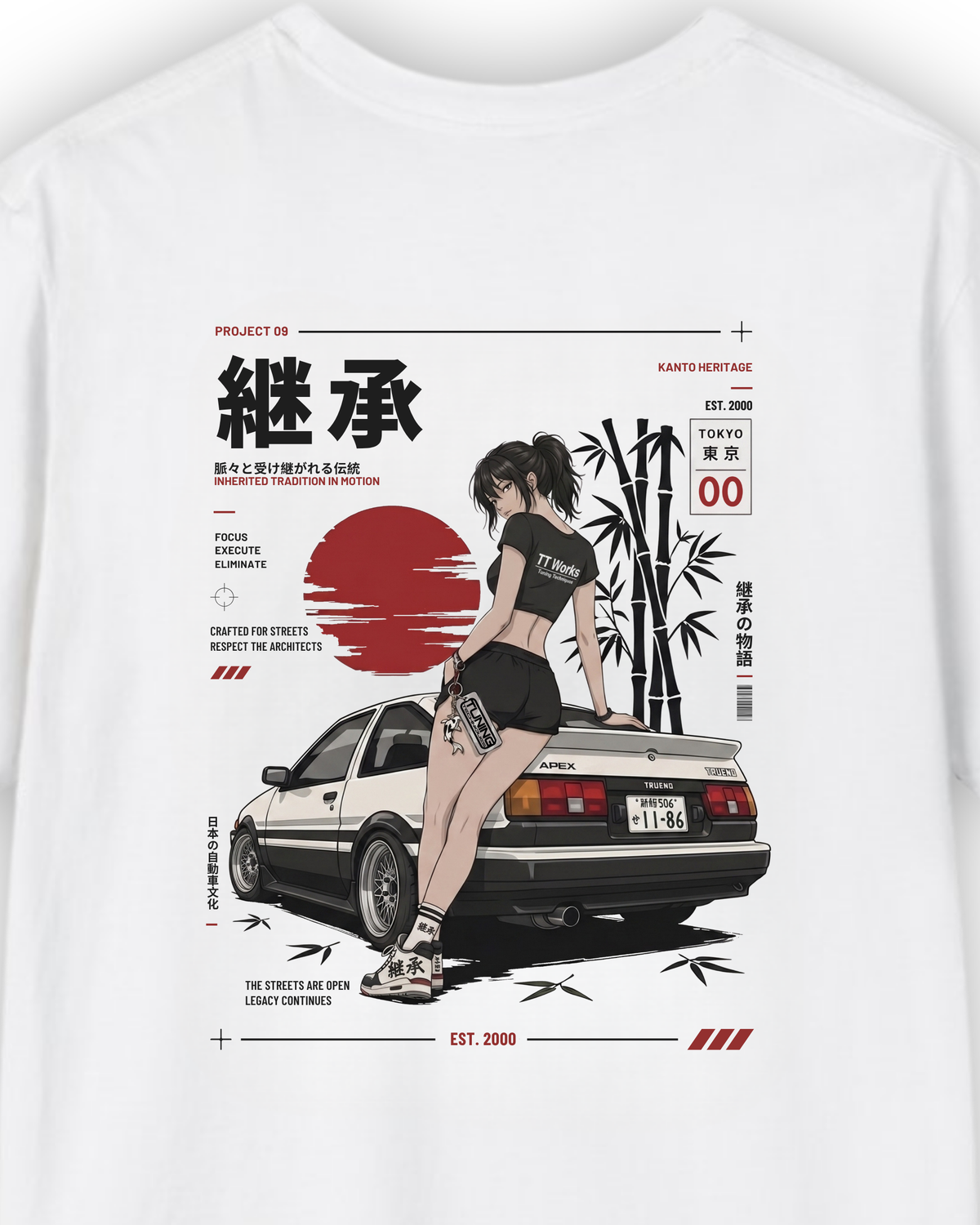Inherited Tradition Tee | Project 09 Japanese Streetwear | JDM Heritage Shirt Tuning Techniques
