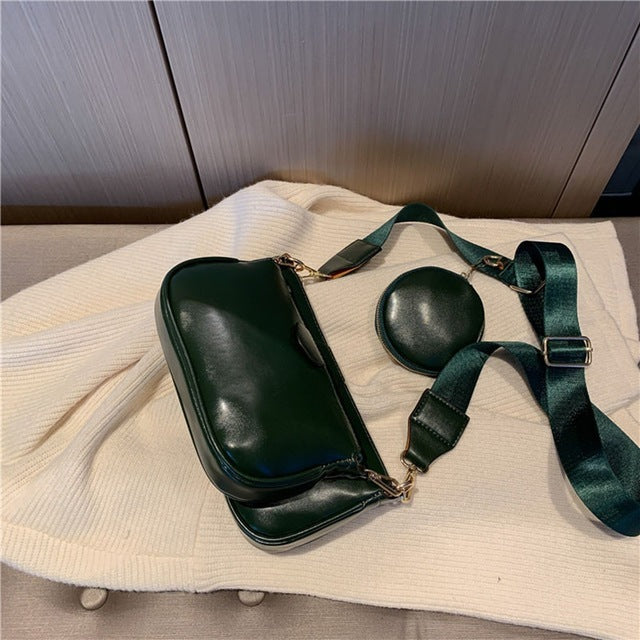 Minimalist Women's Small Shoulder Bag – PU Leather Crossbody Purse