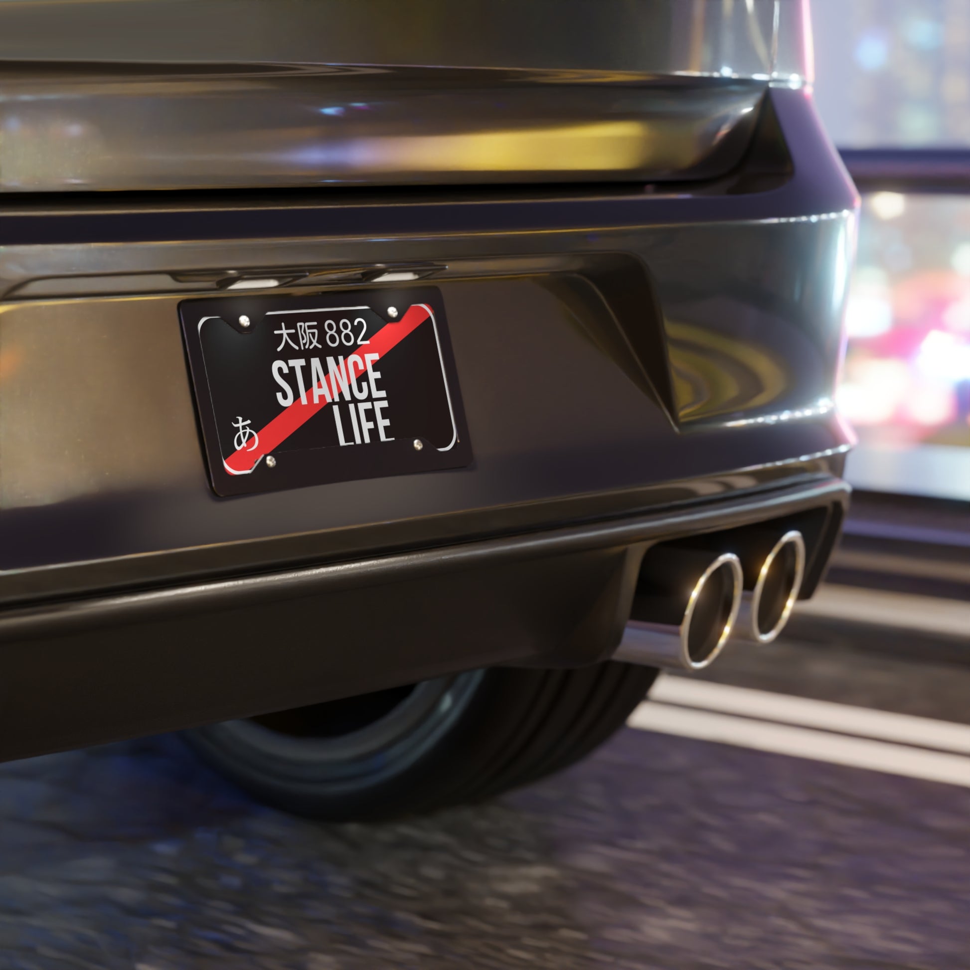 Stance Life Aluminum Vanity Plate - JDM Japanese License Plate Style