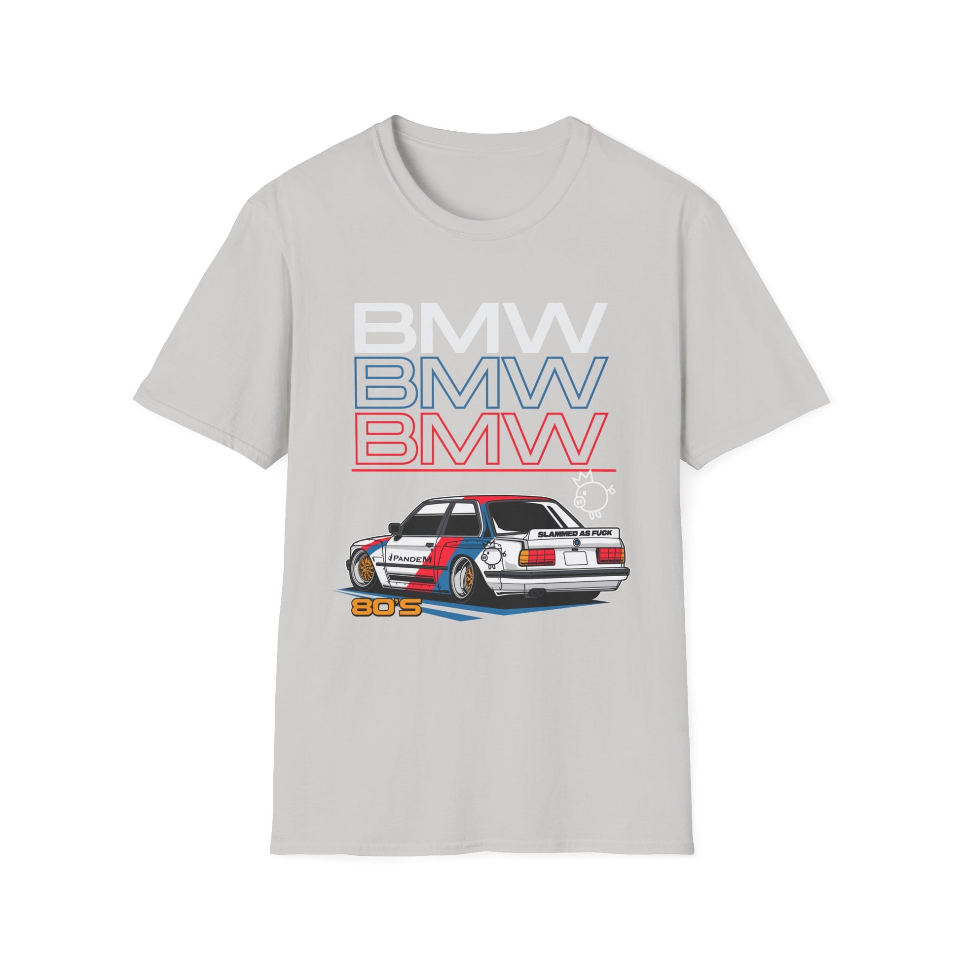 Slammed BMW E30 T-Shirt, 80s German Car Shirt, Euro Stance, Classic Coupe