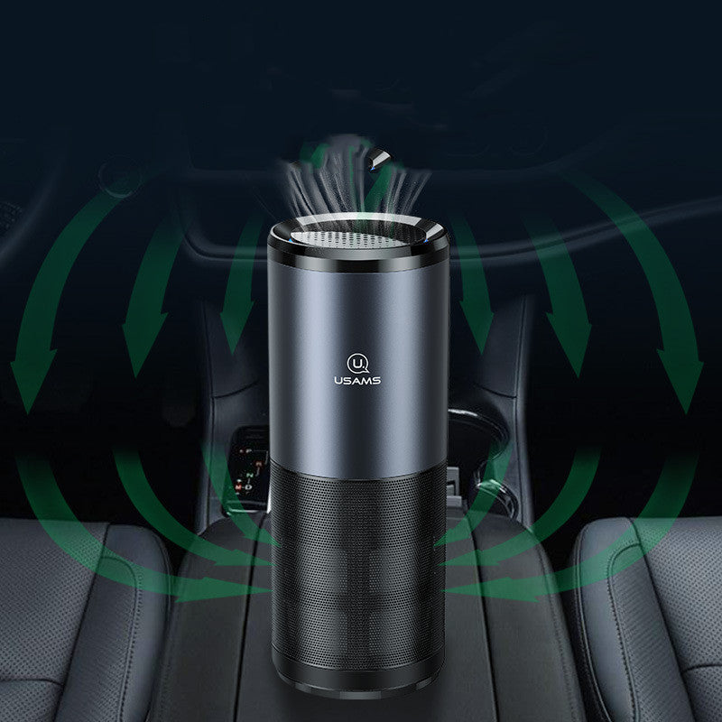 Compact Car Air Purifier with HEPA Filter and Negative Ion Generator