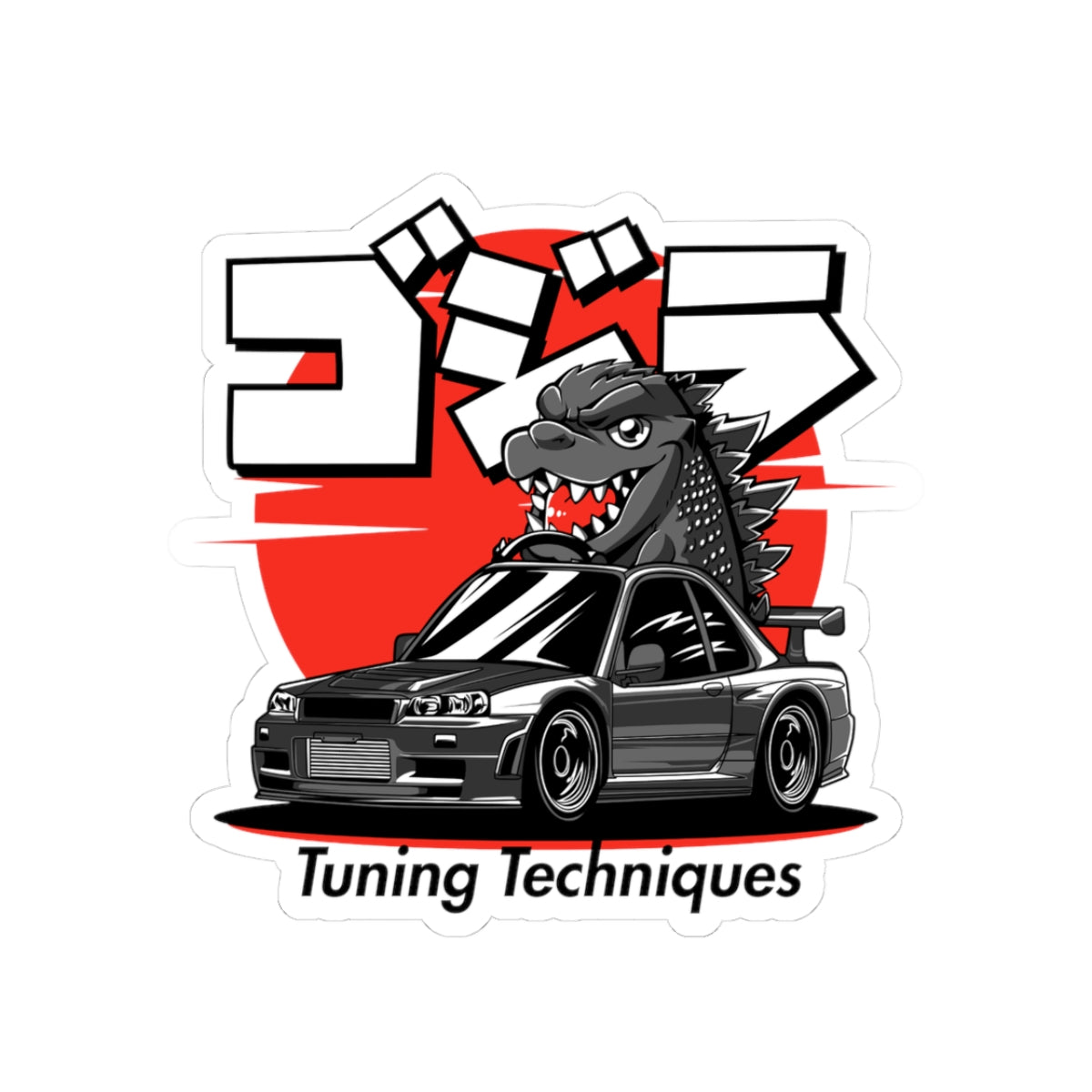 Skyline R34 Godzilla Kiss-Cut Stickers, Car Decals, Laptop Stickers, Sports Enthusiast Gifts