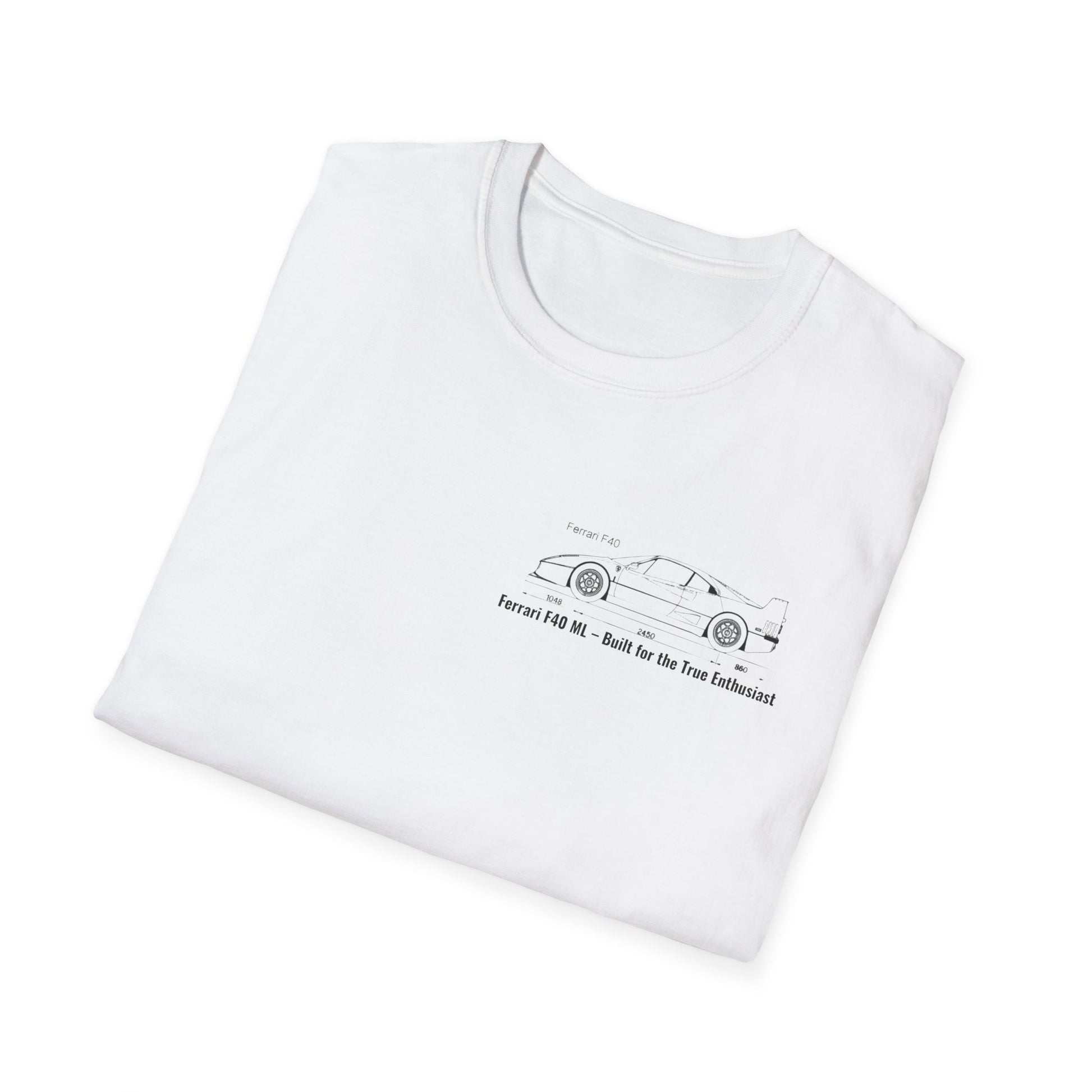 Ferrari F40 Mechanical Design Hoodie | Italian Supercar Sweatshirt | Gildan 18500