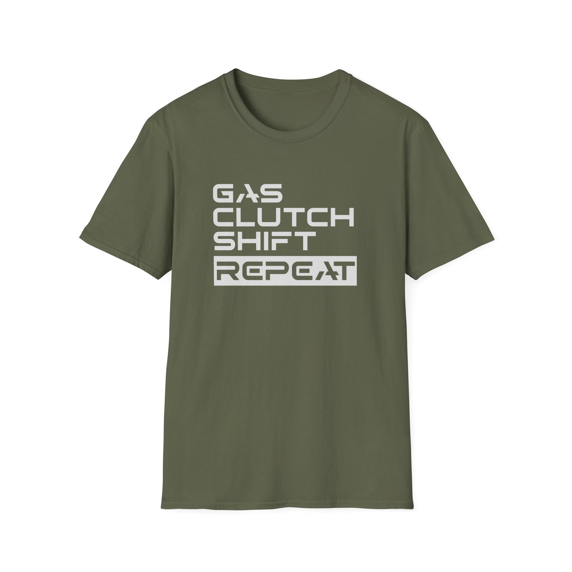 Gas, Clutch, Shift, Repeat T-Shirt, Manual Transmission Shirt
