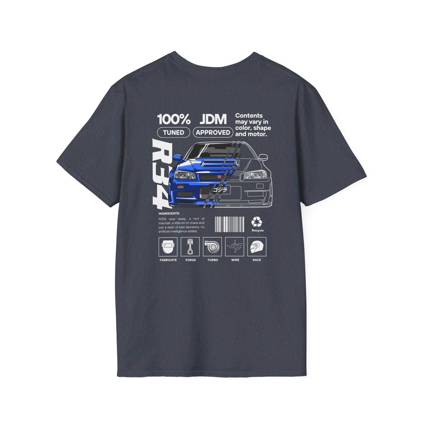 JDM Approved Nissan R34 Package T-Shirt – Reign Supreme with the Iconic GT-R