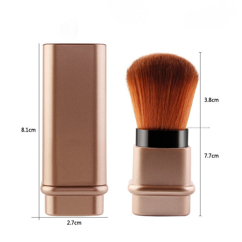 Portable Square Makeup Brush – Soft Fiber Bristles with Compact Design