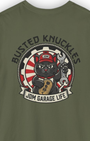JDM Garage Cat Tee | Lucky Mechanic Streetwear Shirt Tuning Techniques