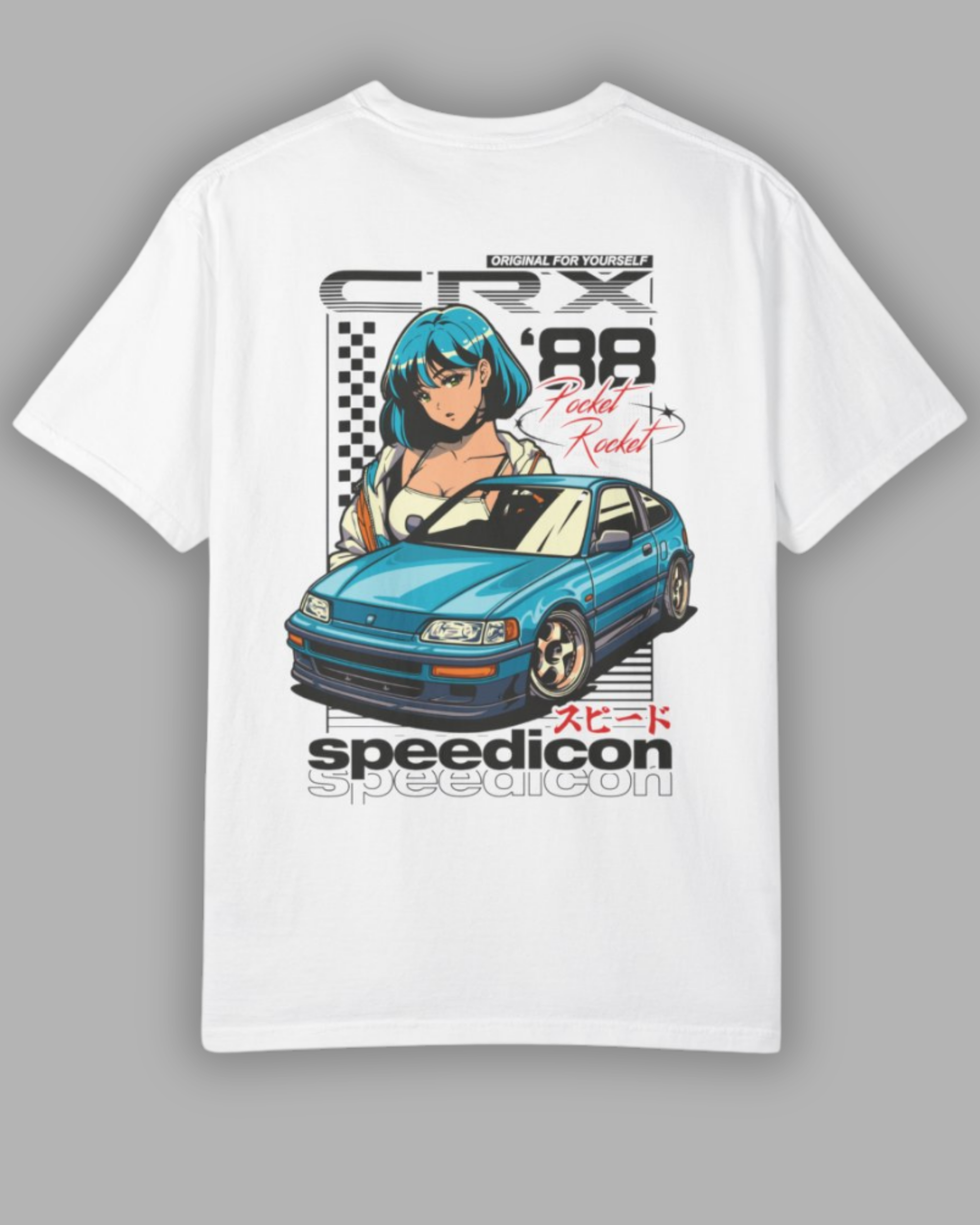 Pocket Rocket Tee | JDM Streetwear Anime Hatchback Back Print Tuning Techniques