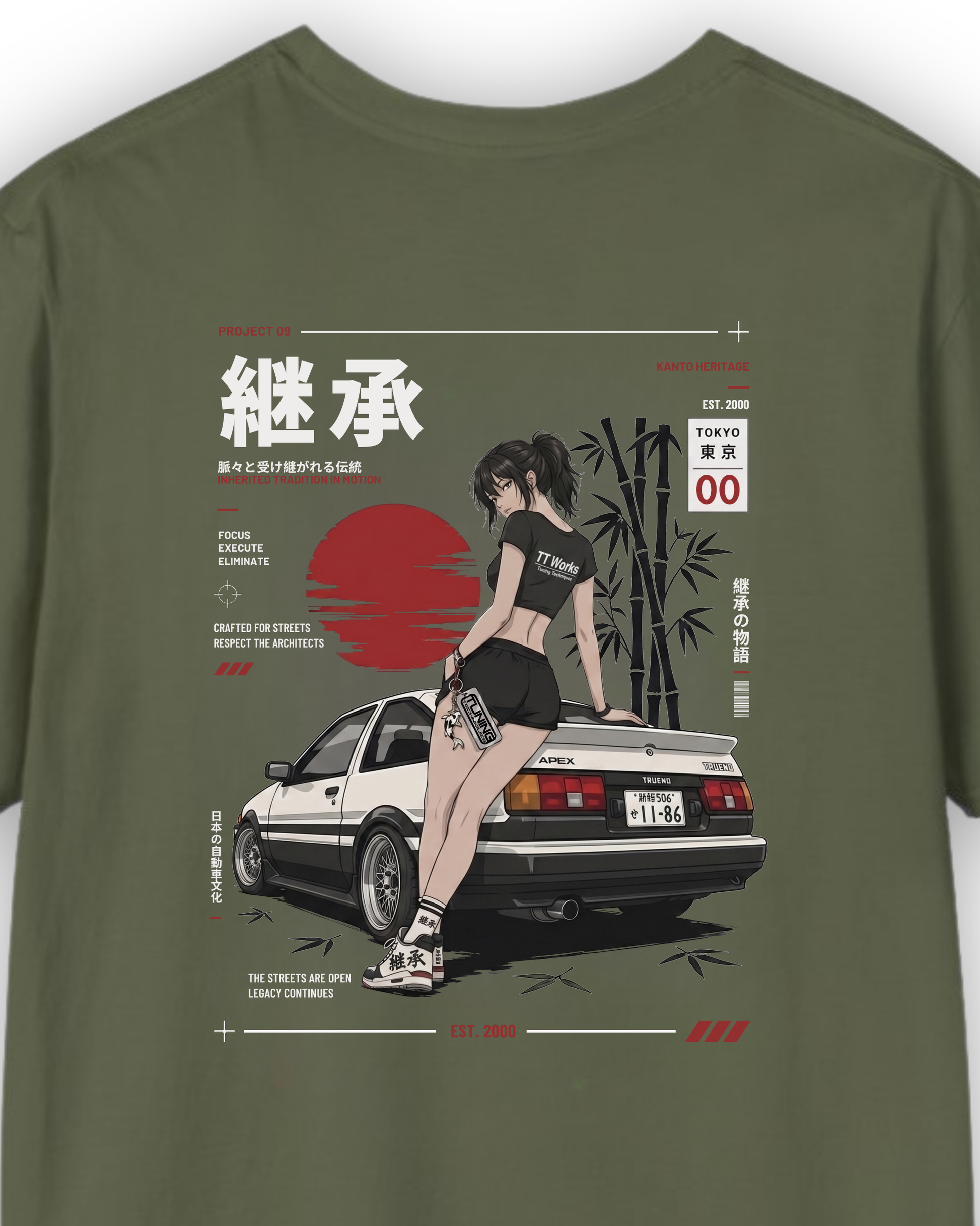 Inherited Tradition Tee | Project 09 Japanese Streetwear | JDM Heritage Shirt Tuning Techniques