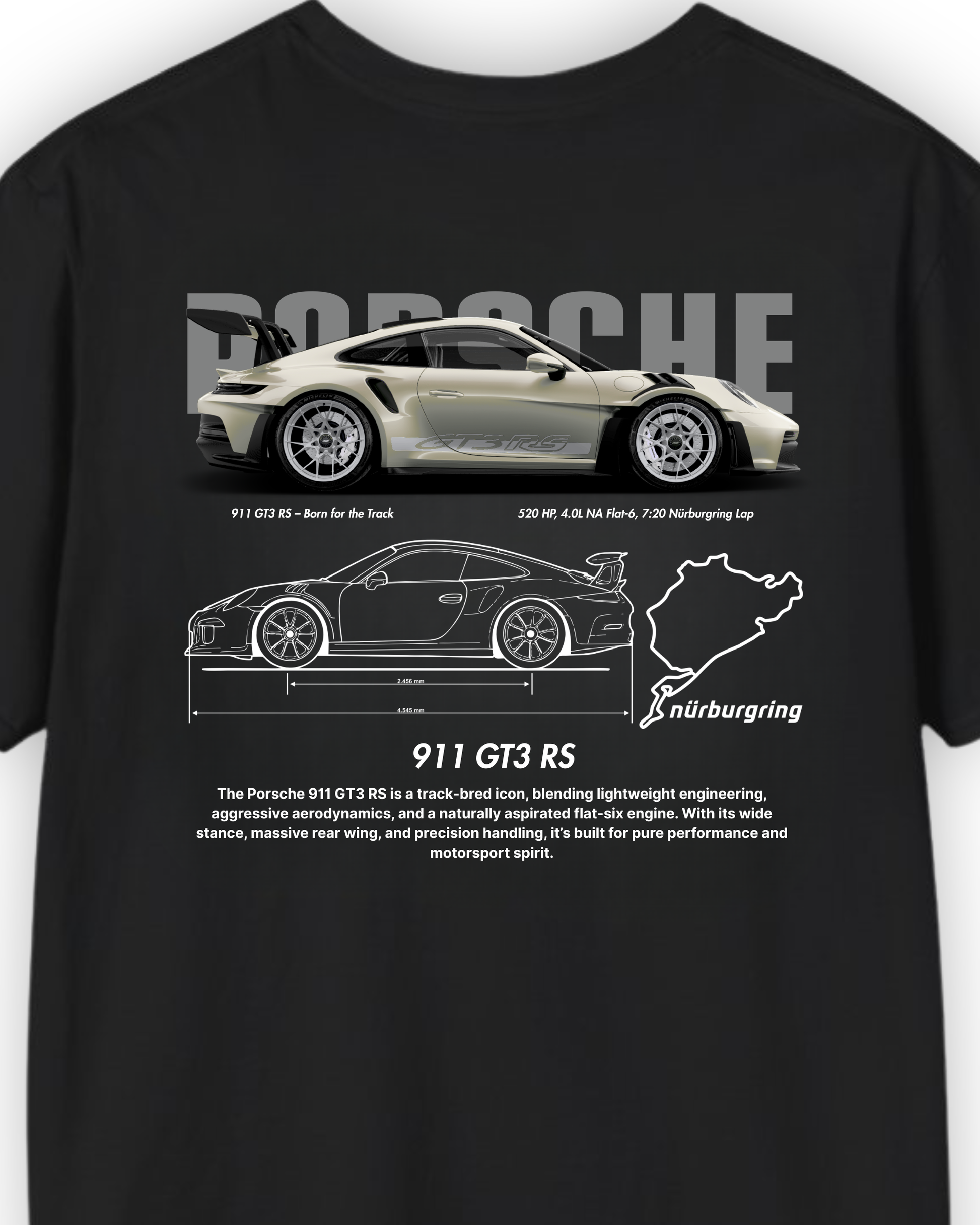 911 GT3 RS Blueprint Tee | Track Performance Streetwear Shirt Tuning Techniques