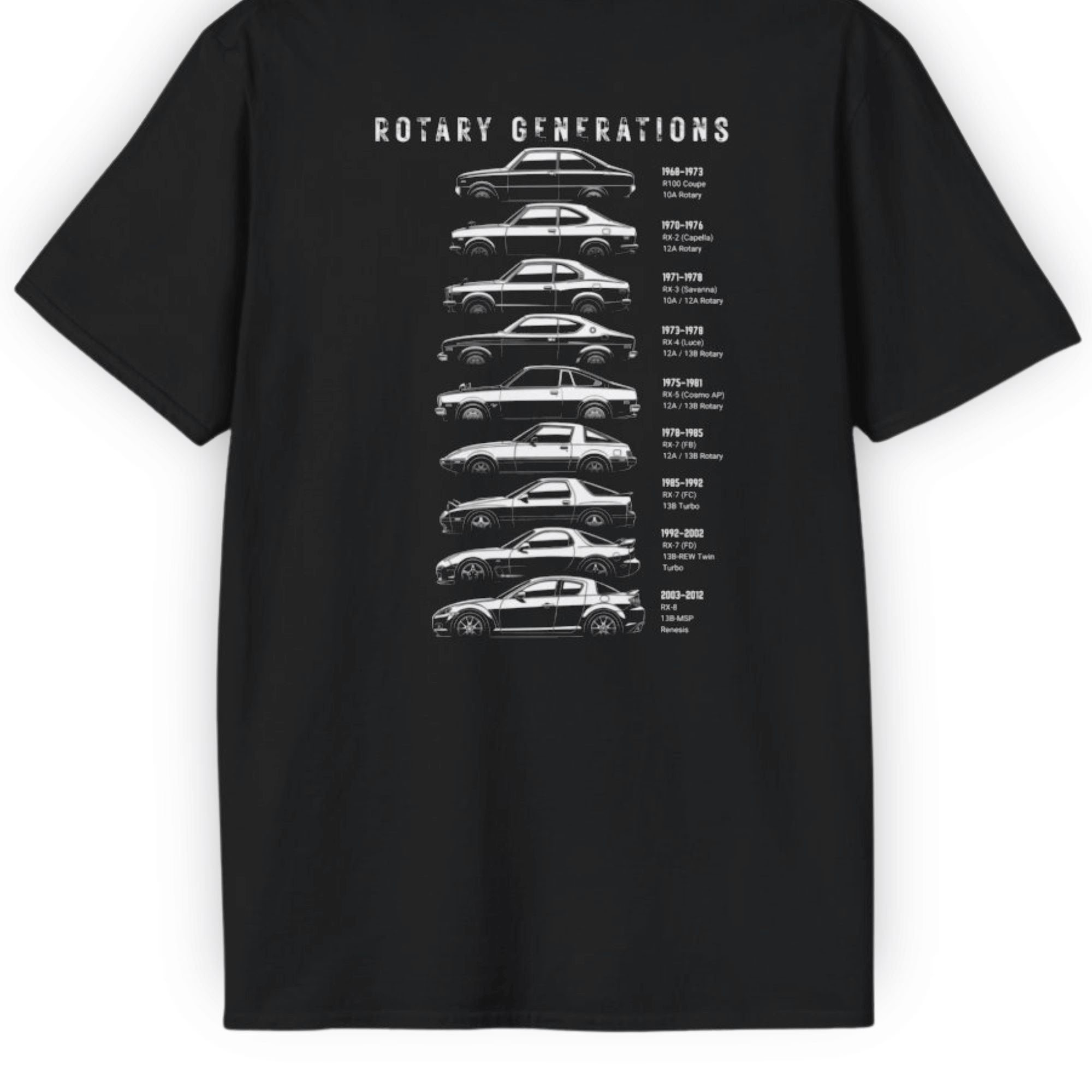 Rotary Generations Tee Vol. 1 | Evolution of Rotary Power Streetwear Shirt Tuning Techniques