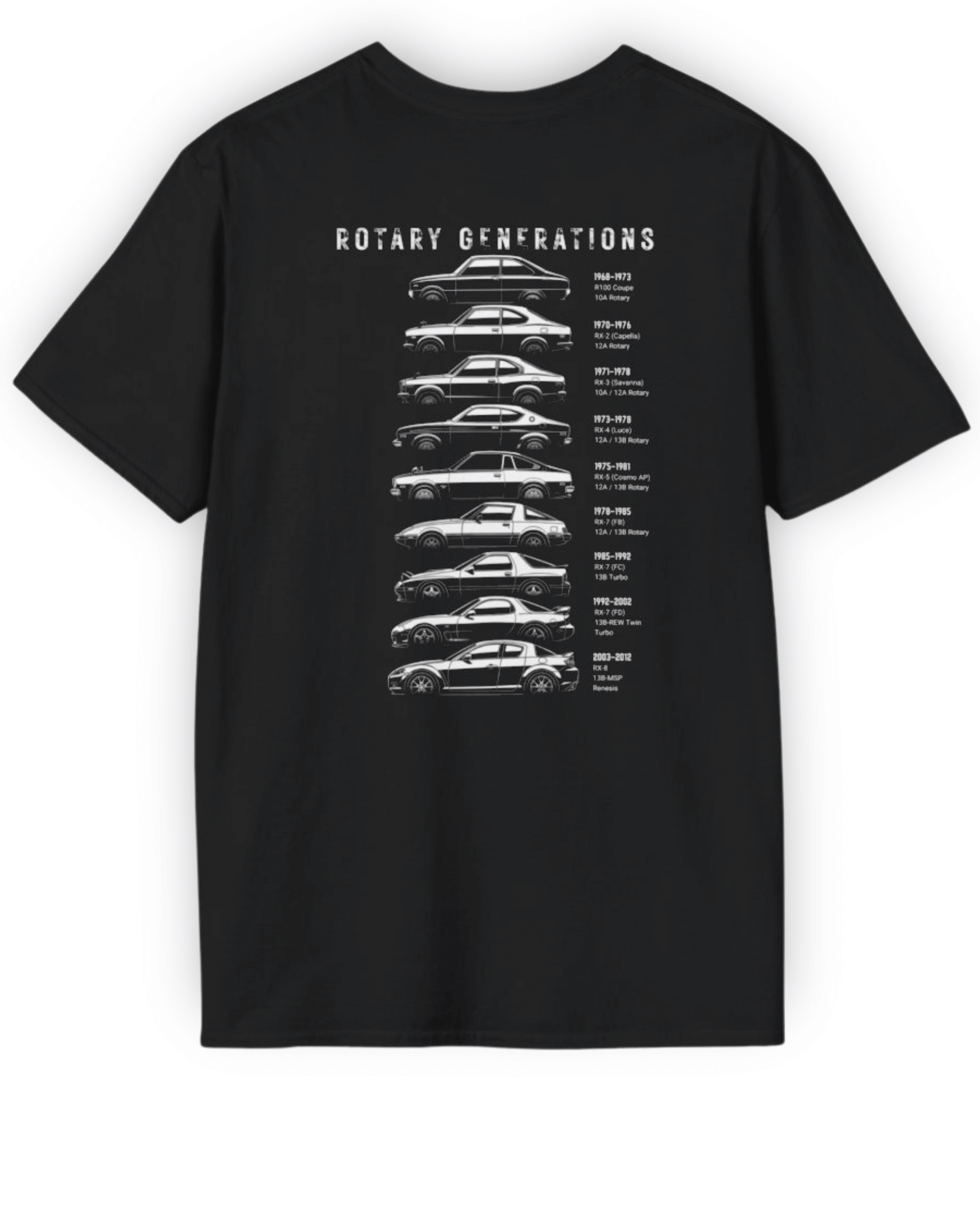 Rotary Generations Tee Vol. 1 | Evolution of Rotary Power Streetwear Shirt Tuning Techniques