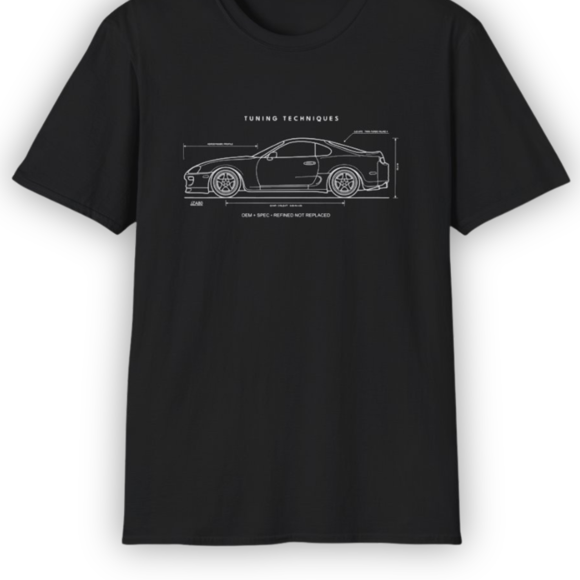 Toyota Supra Blueprint Tee | Minimal JDM Streetwear Shirt | OEM+ Collection Tuning Techniques