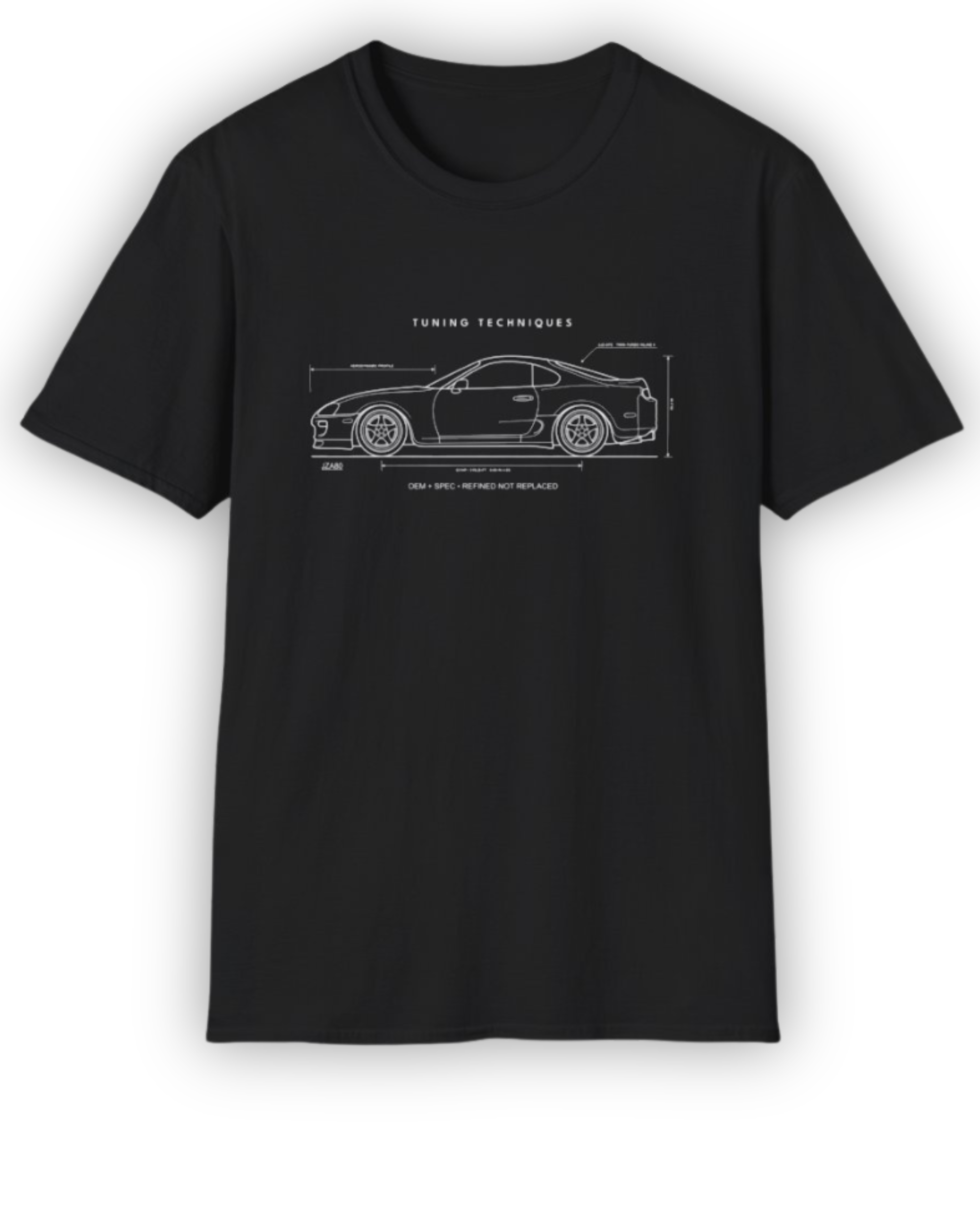 Toyota Supra Blueprint Tee | Minimal JDM Streetwear Shirt | OEM+ Collection Tuning Techniques