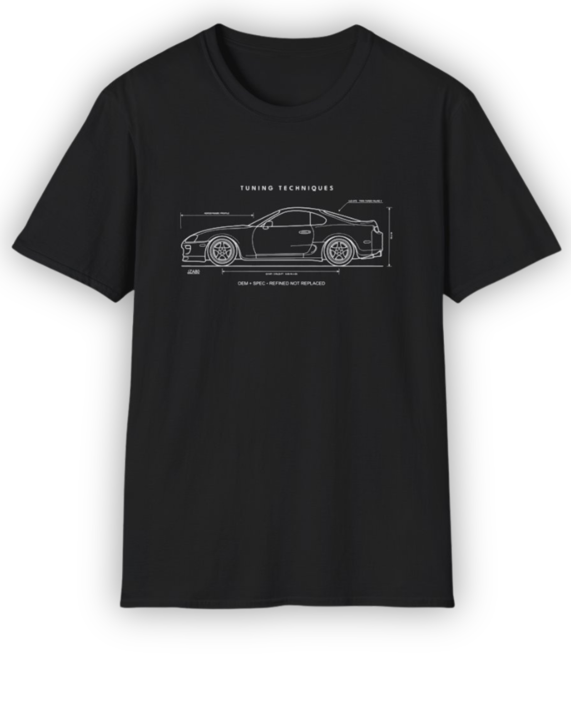 Toyota Supra Blueprint Tee | Minimal JDM Streetwear Shirt | OEM+ Collection Tuning Techniques