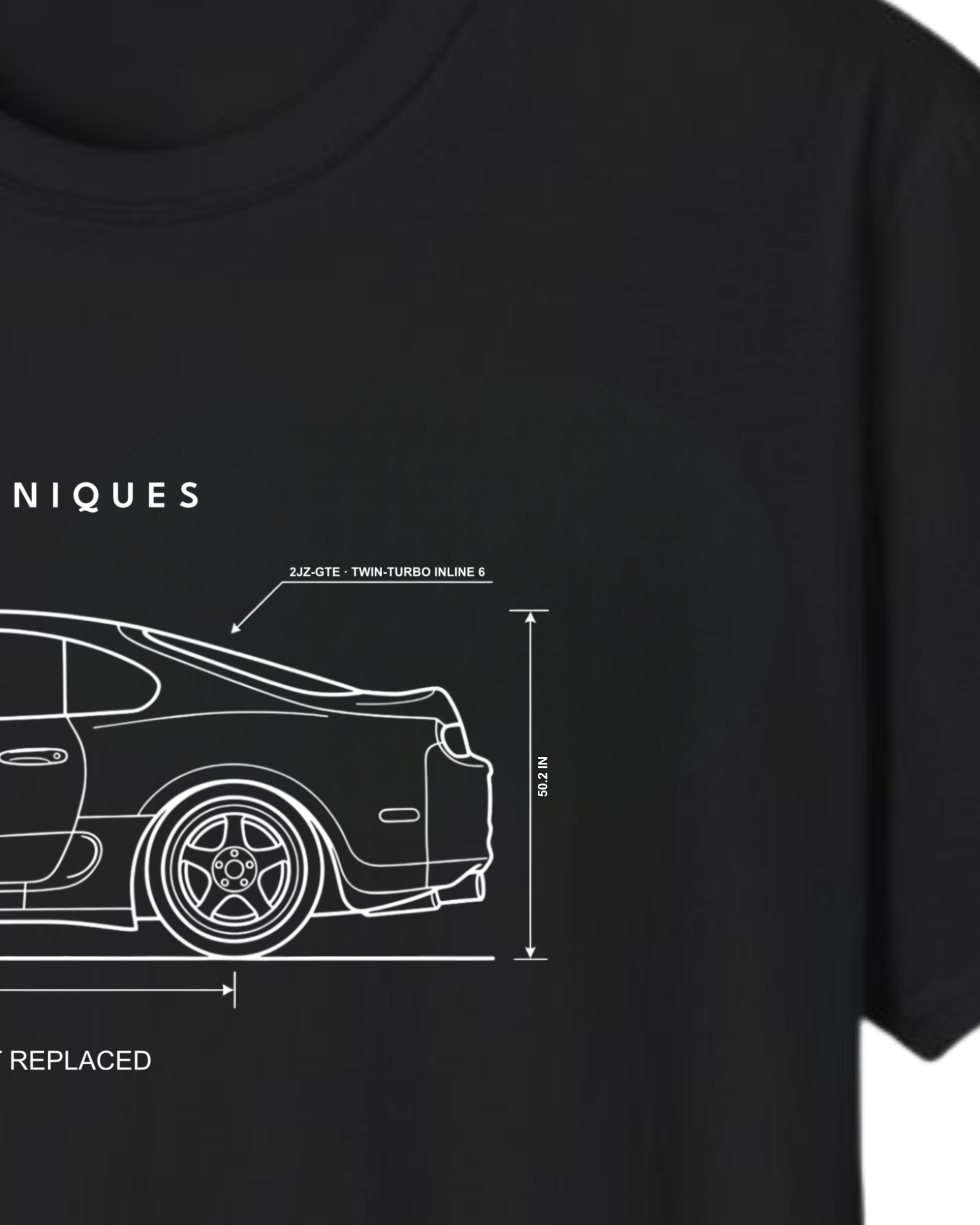 Toyota Supra Blueprint Tee | Minimal JDM Streetwear Shirt | OEM+ Collection Tuning Techniques