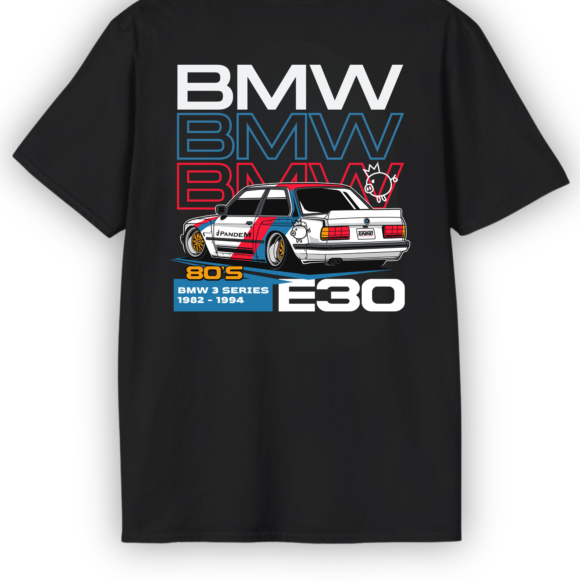 BMW E30 Tee | 80s BMW 3 Series Streetwear | Classic German Car Shirt Tuning Techniques