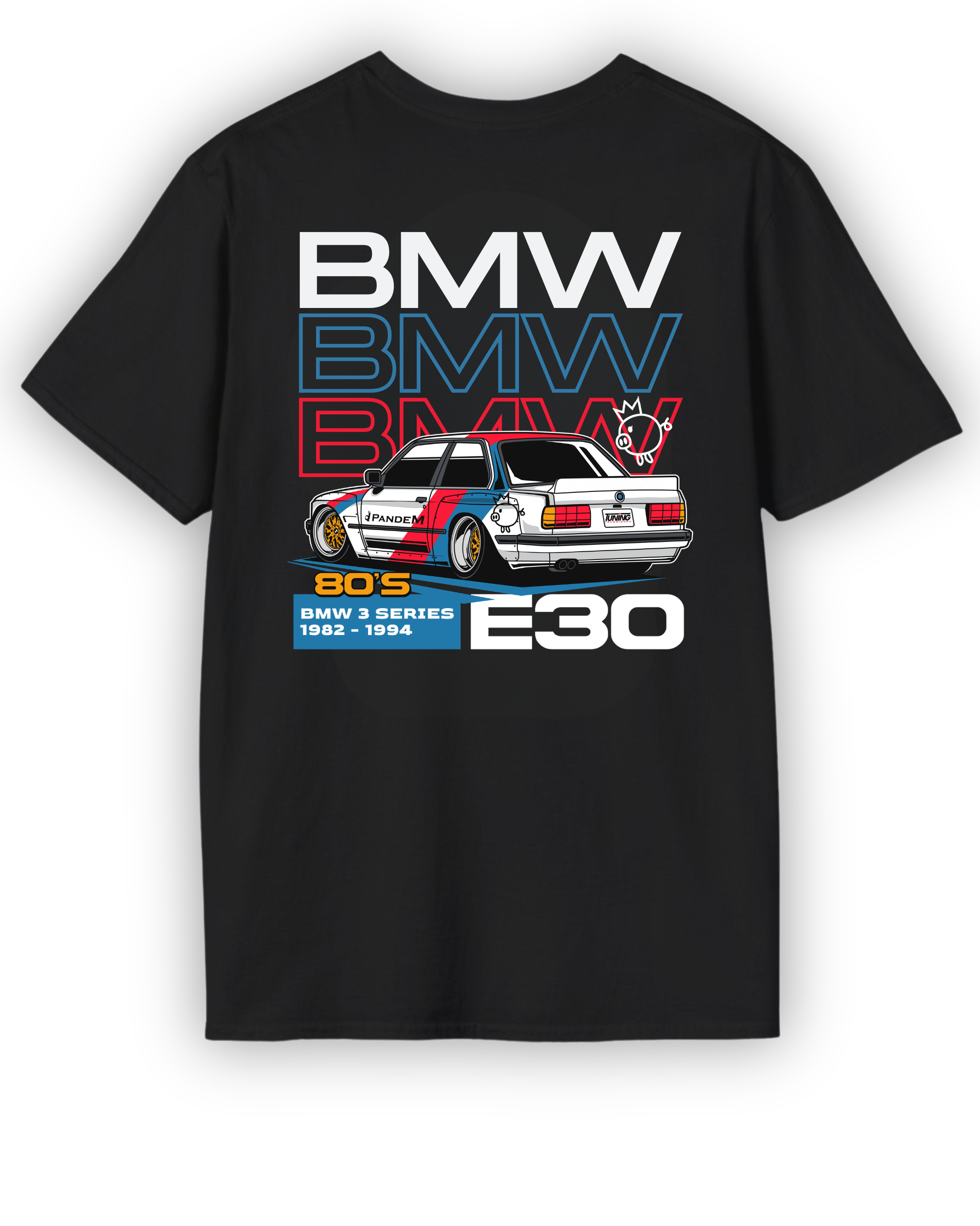 BMW E30 Tee | 80s BMW 3 Series Streetwear | Classic German Car Shirt Tuning Techniques