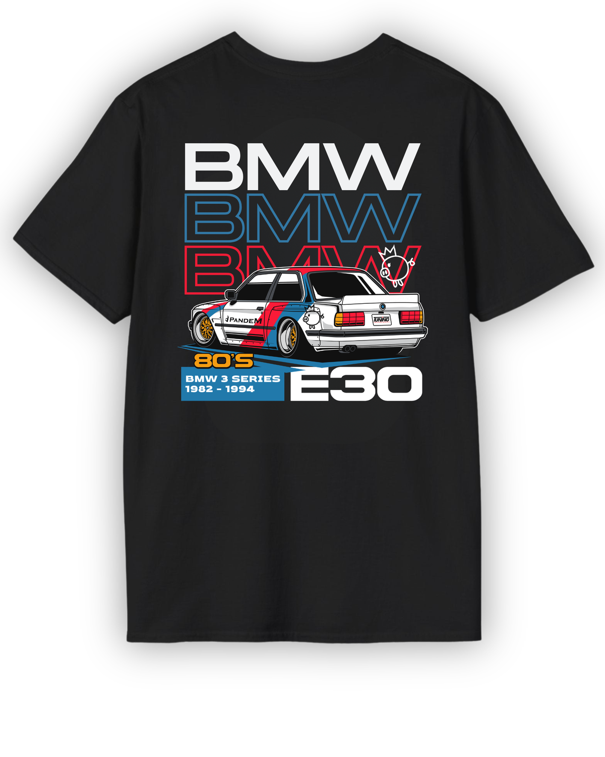 BMW E30 Tee | 80s BMW 3 Series Streetwear | Classic German Car Shirt Tuning Techniques