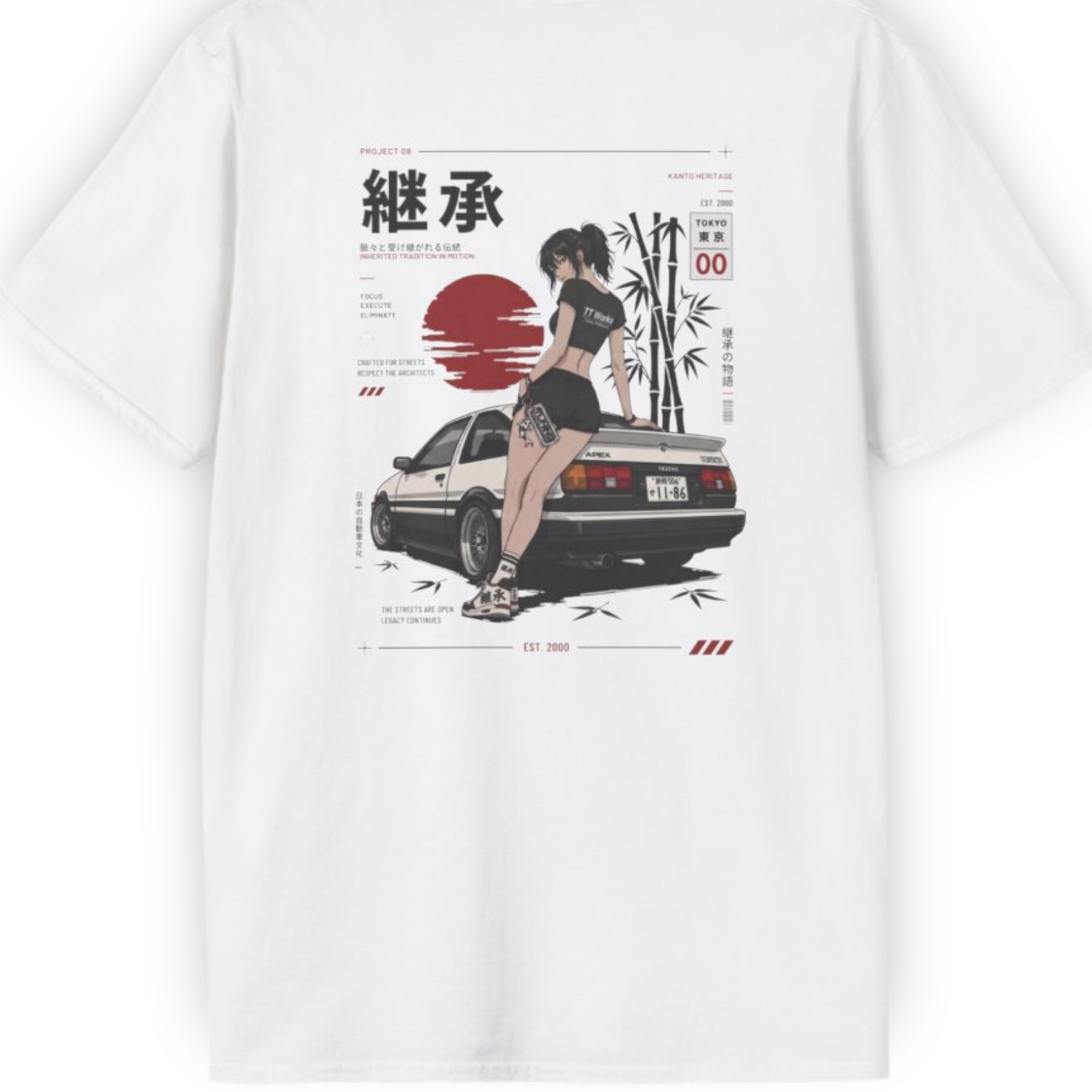 Inherited Tradition Tee | Project 09 Japanese Streetwear | JDM Heritage Shirt Tuning Techniques