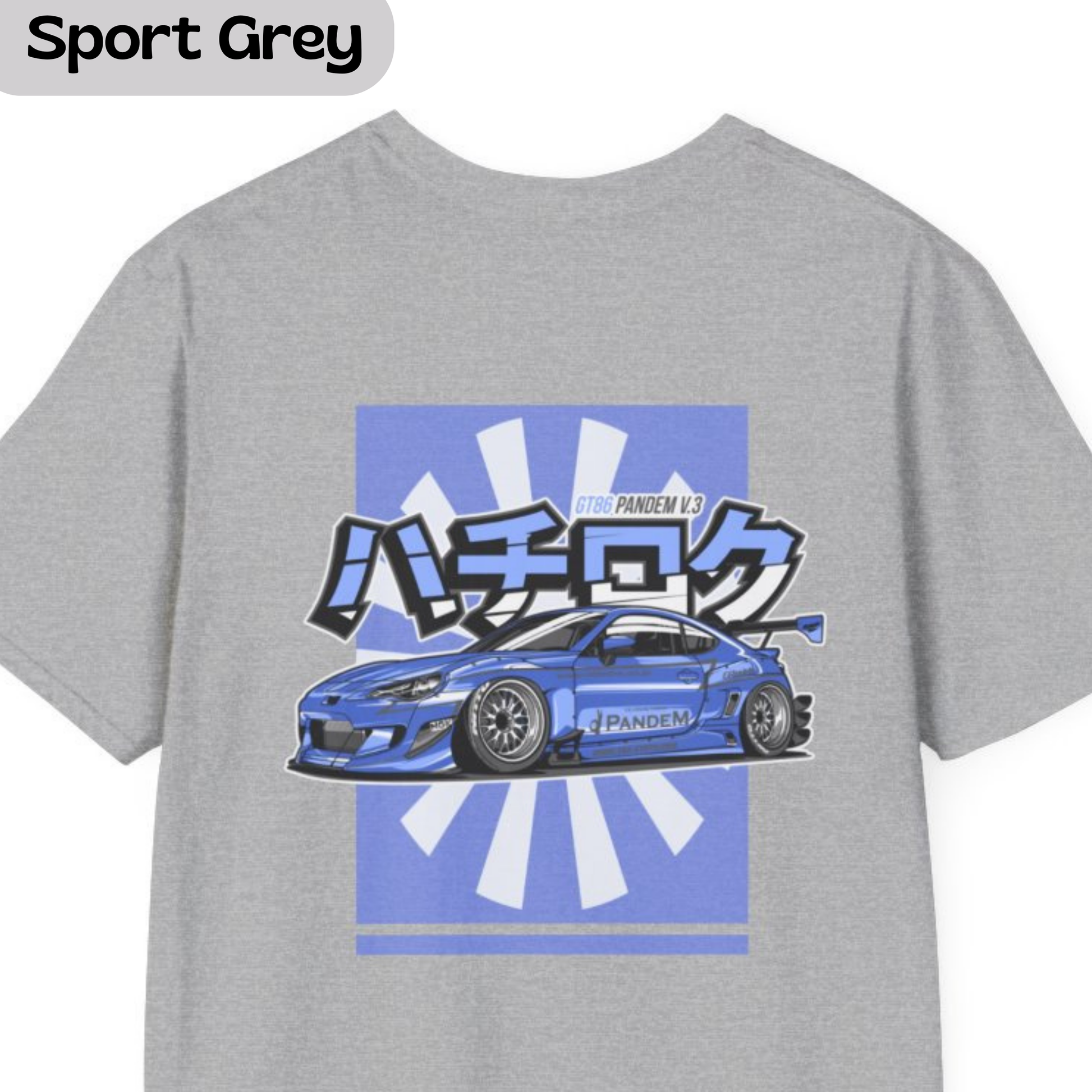 GR86 T-Shirt, Pandem GR86 JDM Car Shirt, 86 Tuner Car Tee, Japanese Sports Car Enthusiast Gift, Front and Back Print