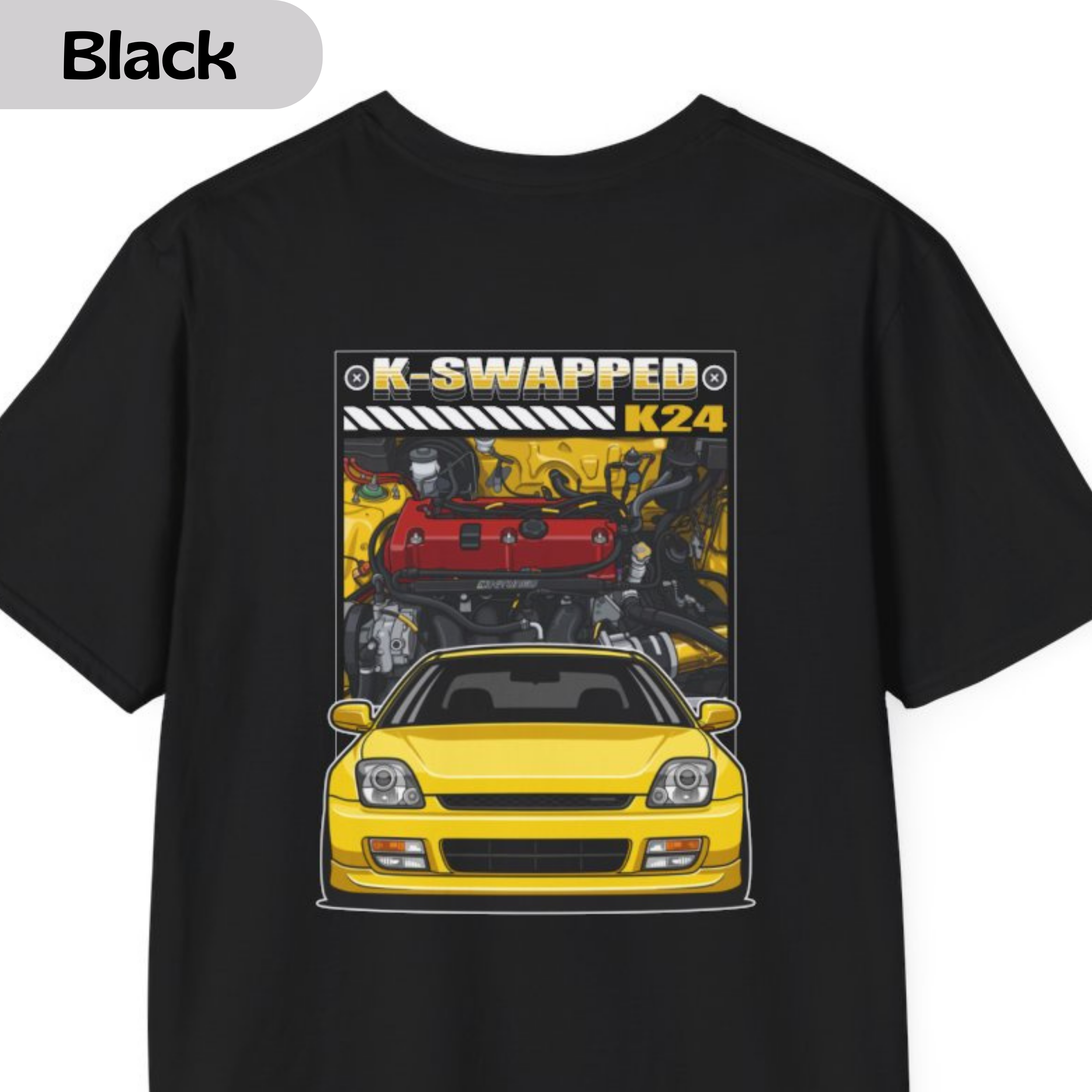 K24 Swapped Honda Prelude Shirt, Prelude T-Shirt, JDM Car Tee, Engine Swap Shirt, Honda Lover Gift, Front and Back Graphic Tee
