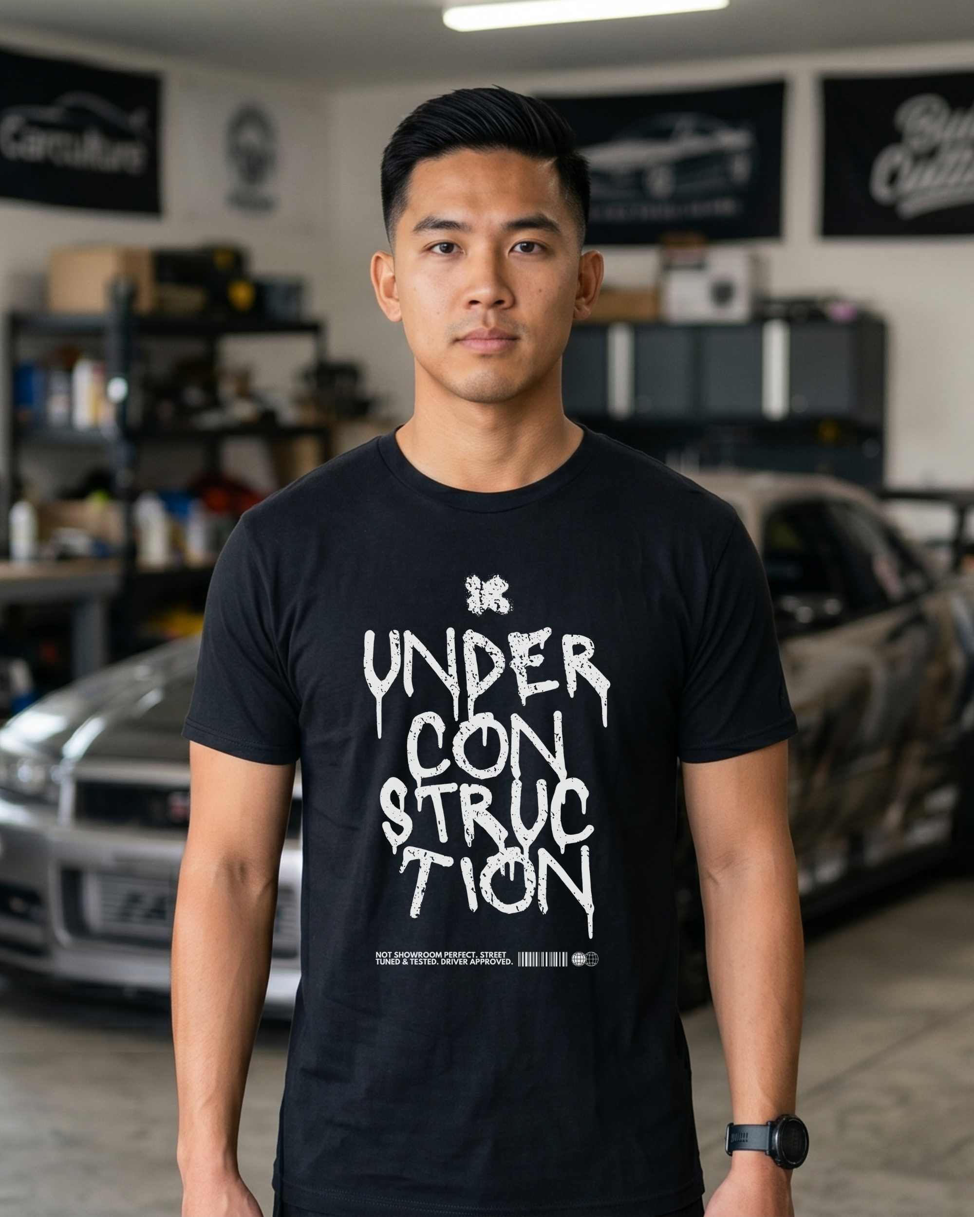 Under Construction Tee | Minimal Garage Life Streetwear Shirt Tuning Techniques