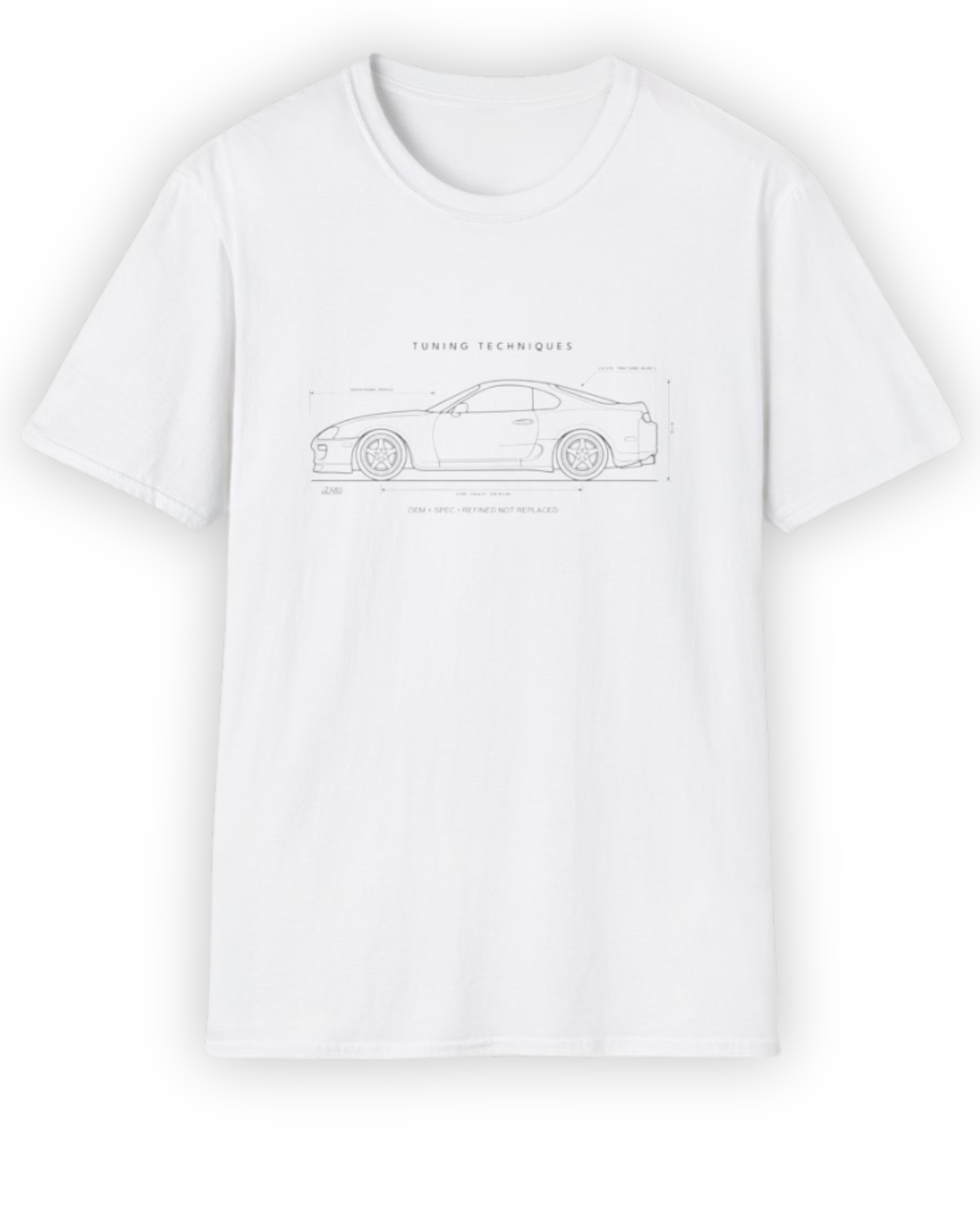 Toyota Supra Blueprint Tee | Minimal JDM Streetwear Shirt | OEM+ Collection Tuning Techniques