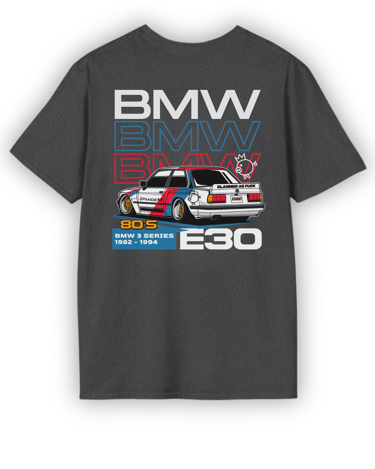 BMW E30 Tee | 80s BMW 3 Series Streetwear | Classic German Car Shirt Tuning Techniques
