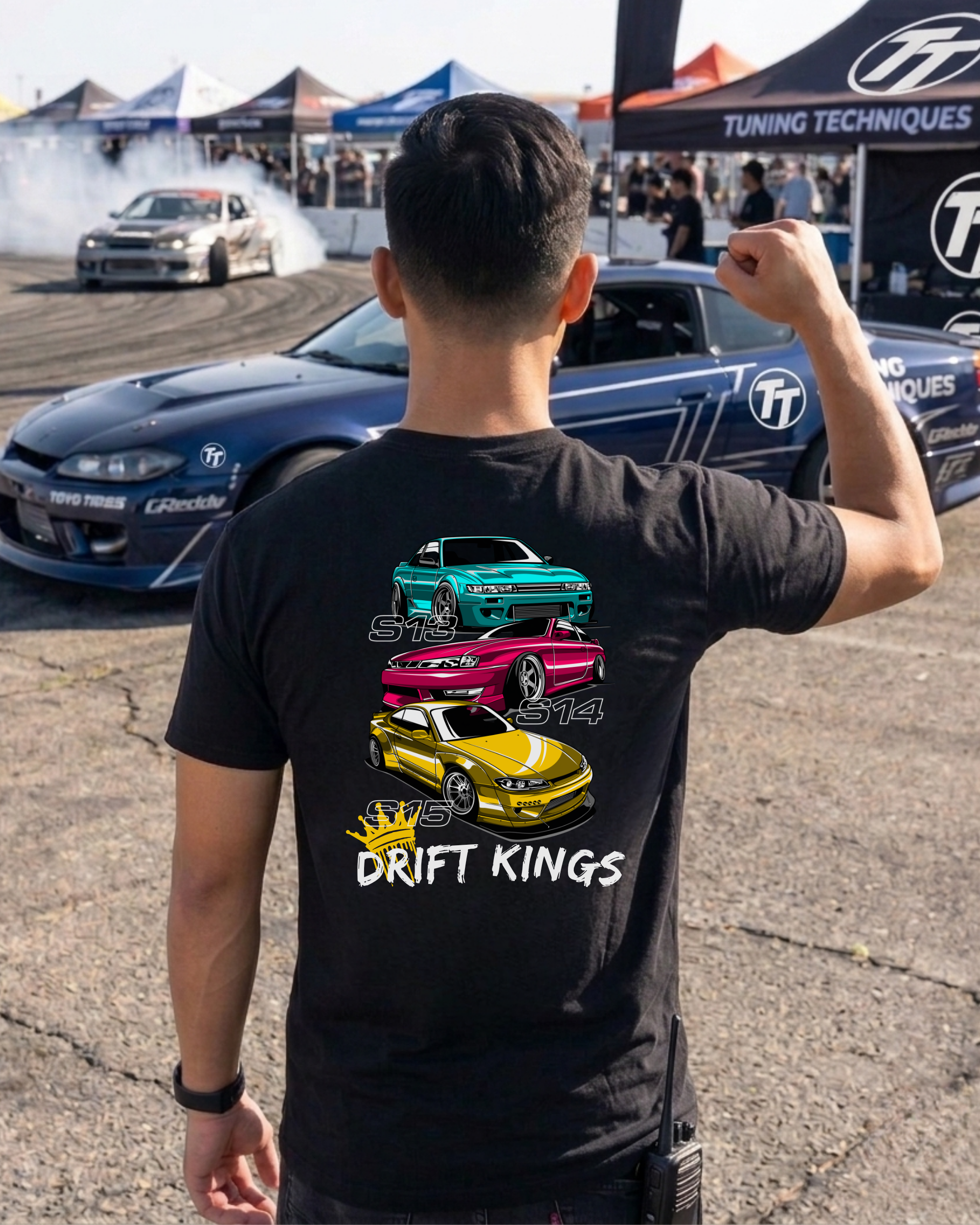 Drift Kings Trio Tee | S13 S14 S15 JDM Streetwear Shirt Tuning Techniques
