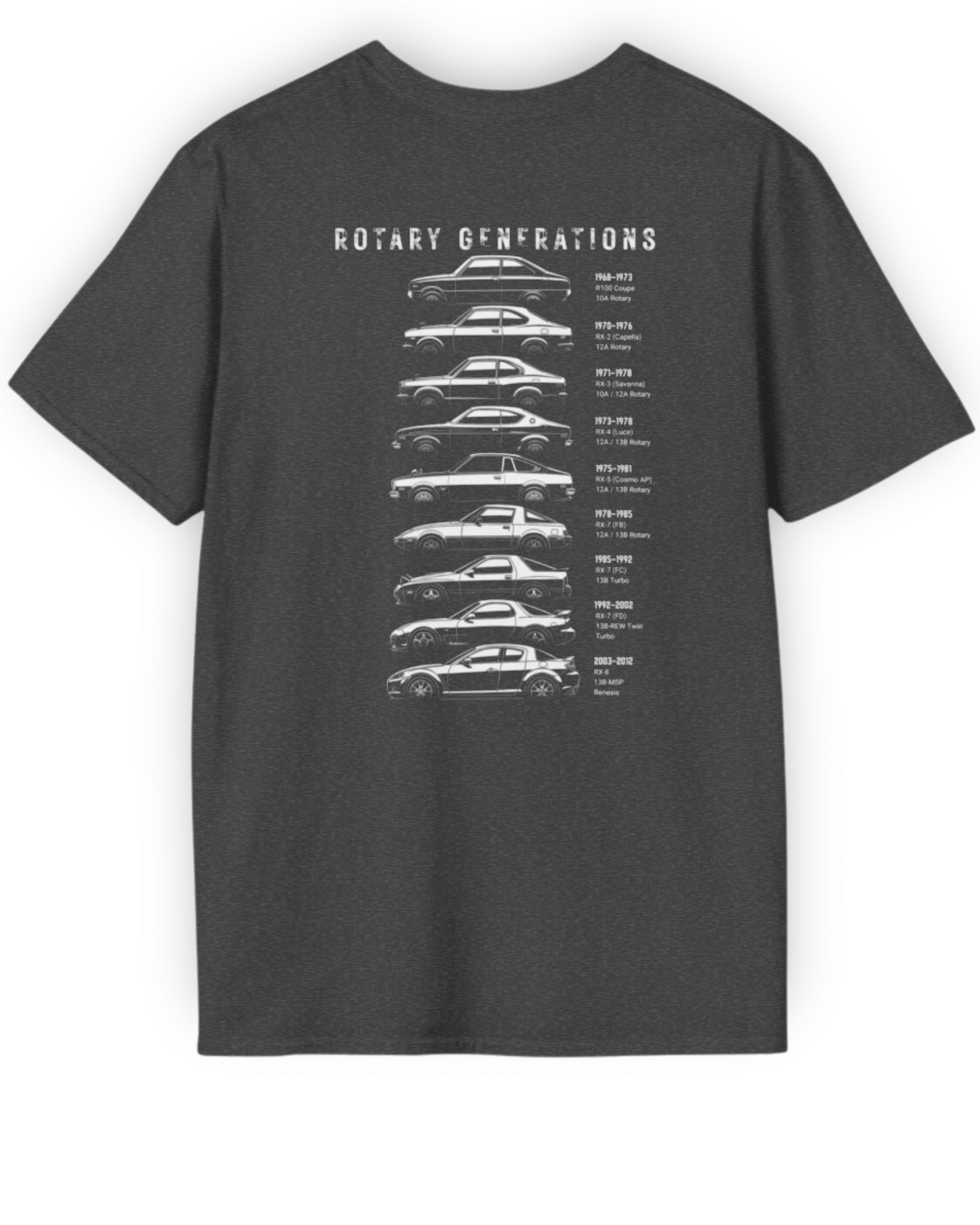 Rotary Generations Tee Vol. 1 | Evolution of Rotary Power Streetwear Shirt Tuning Techniques