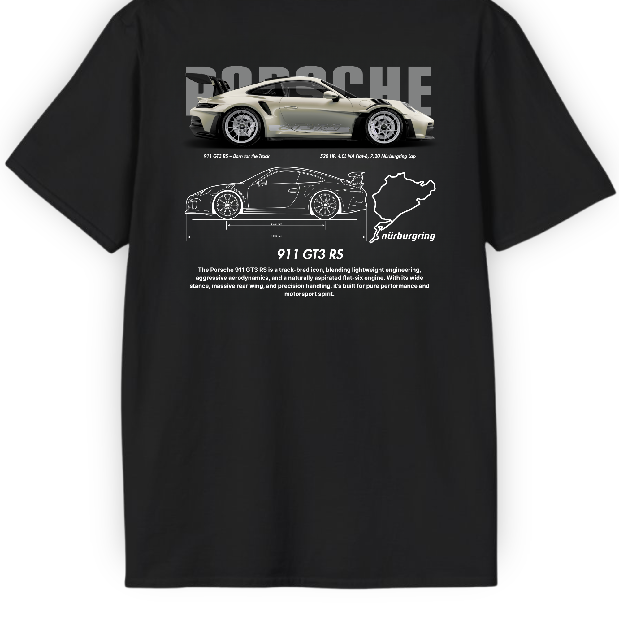 911 GT3 RS Blueprint Tee | Track Performance Streetwear Shirt Tuning Techniques