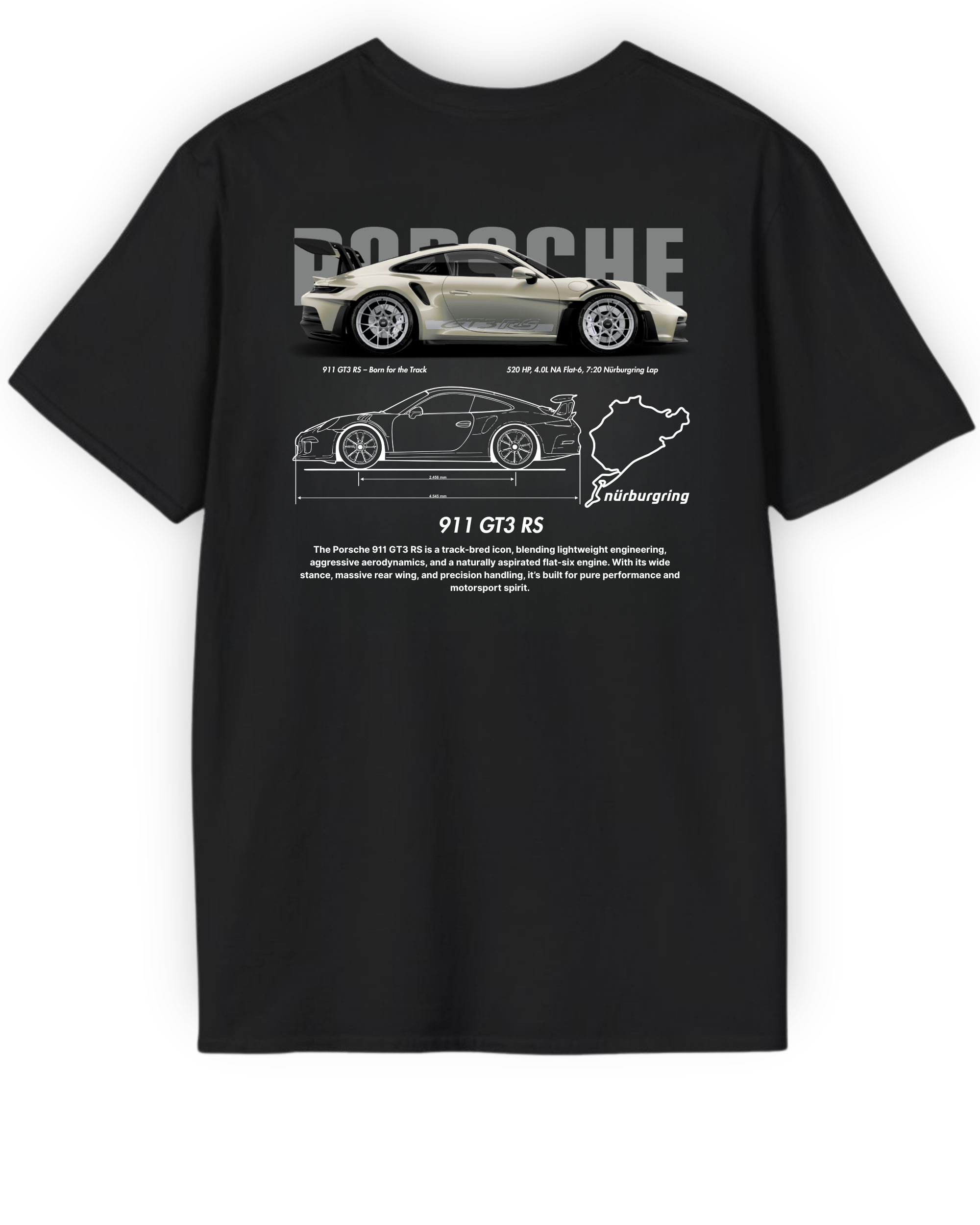 911 GT3 RS Blueprint Tee | Track Performance Streetwear Shirt Tuning Techniques