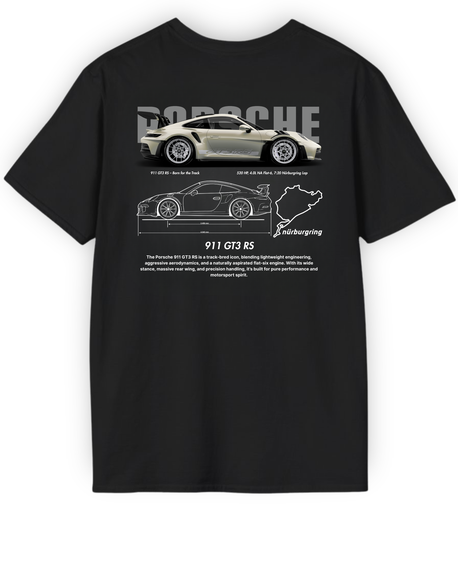 911 GT3 RS Blueprint Tee | Track Performance Streetwear Shirt Tuning Techniques